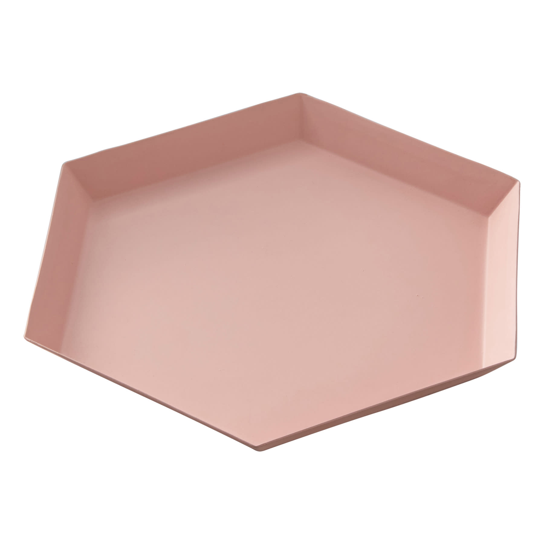 Pink Metal Tray, 8"