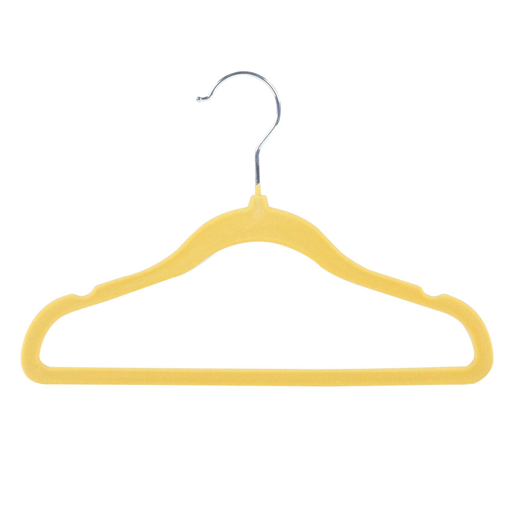 Tiny Dreamers 10-Piece Velvet Hanger, Popcorn Yellow