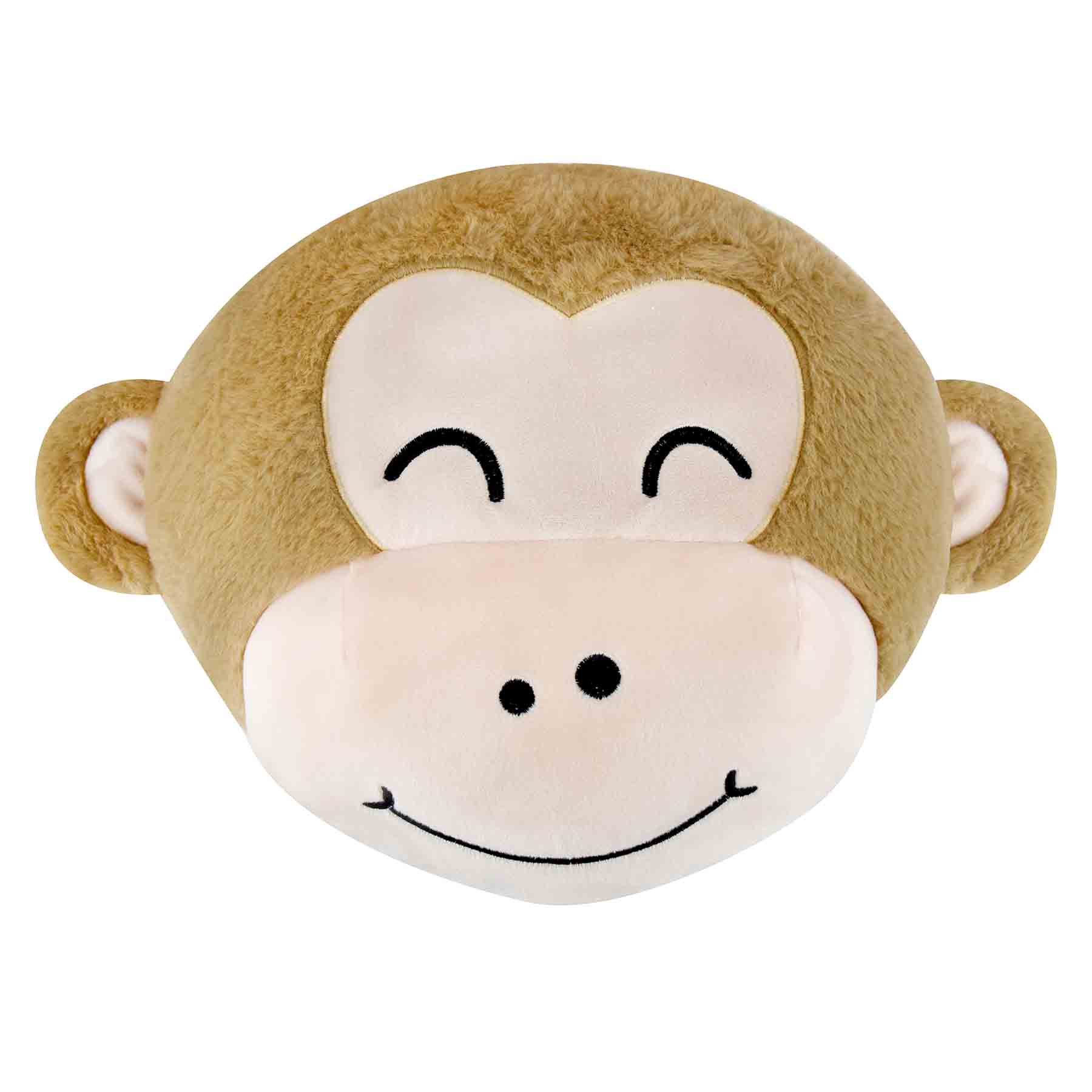 Tiny Dreamers Monkey Head Plush Pillow, 11x13