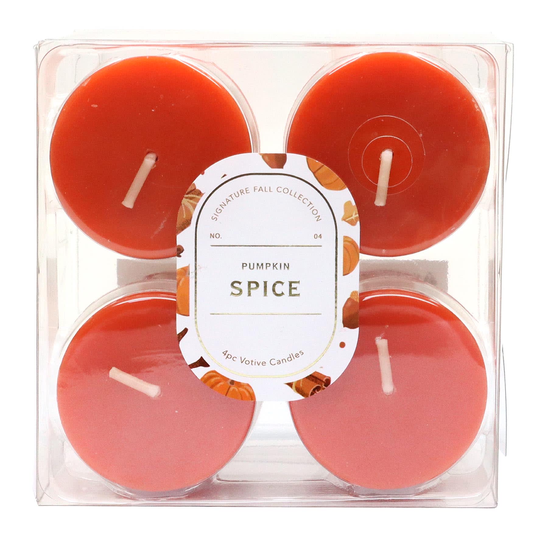 4-Piece Pumpkin Spice Scented Votive Candles
