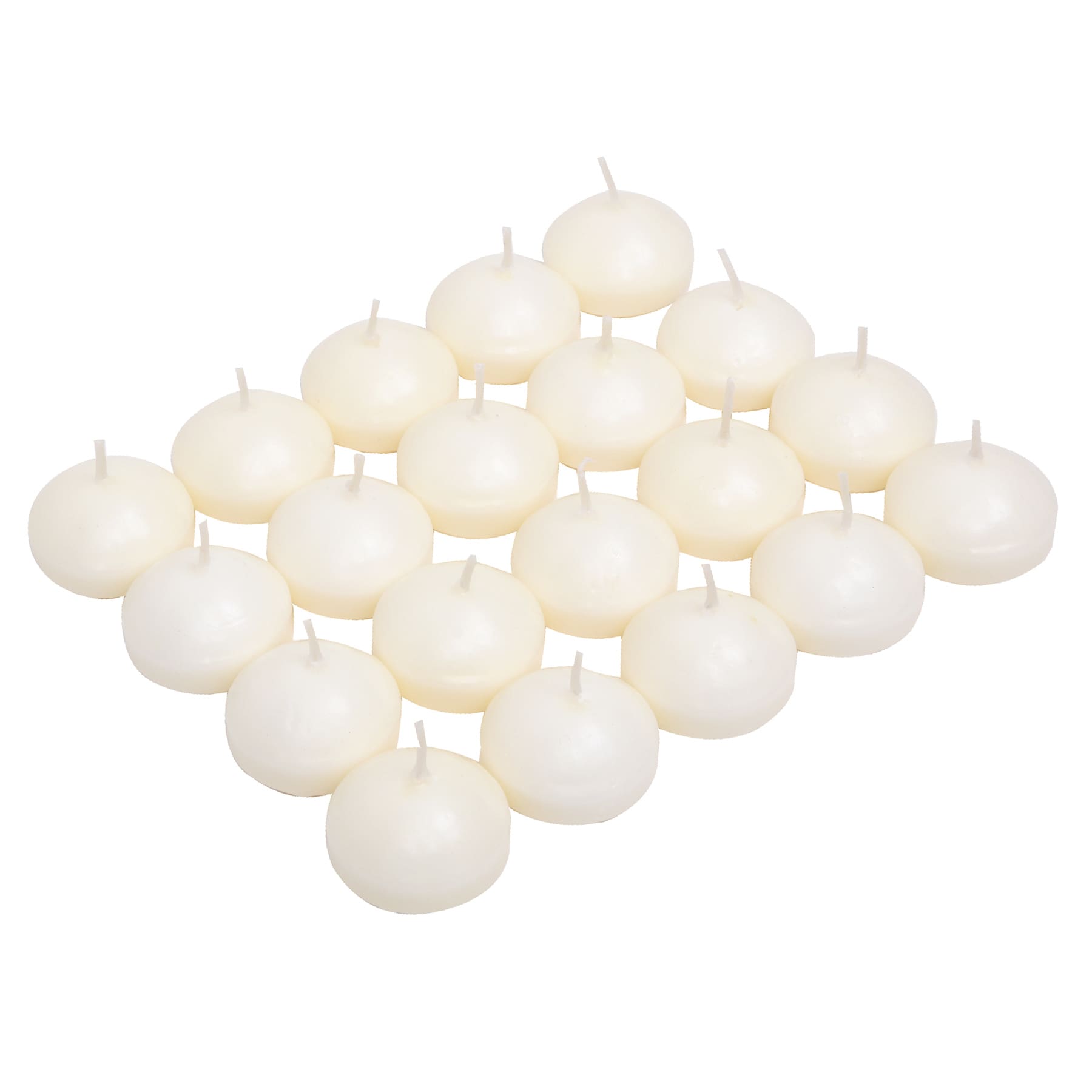 20-Pack Ivory Unscented Overdip Floating Candles