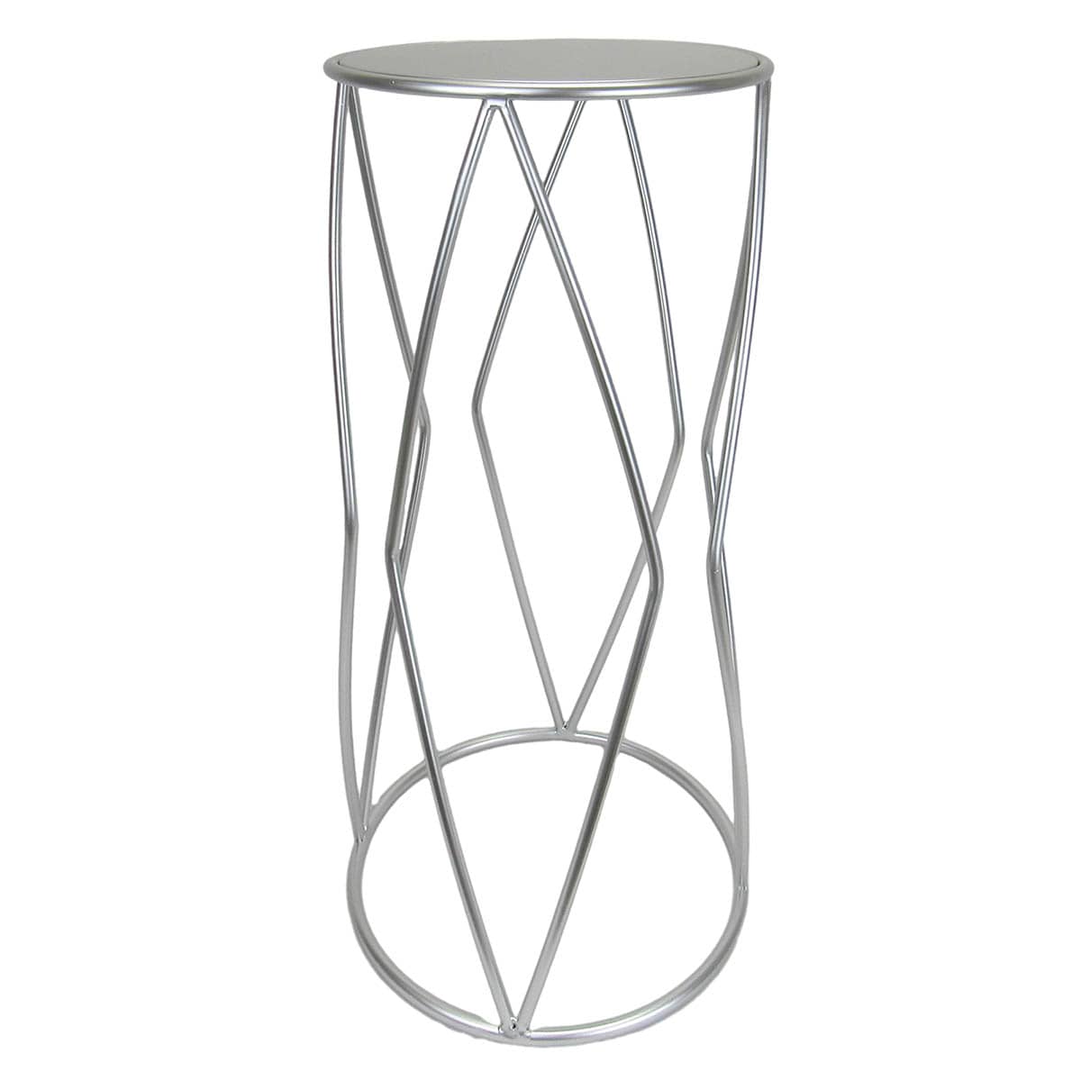 Providence Silver Metal Plant Stand, Large