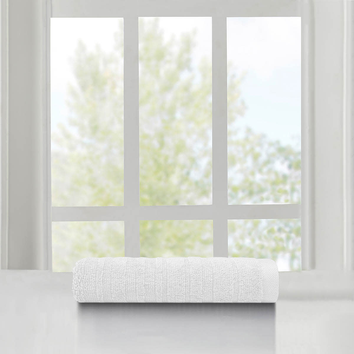 Found & Fable White Organic Cotton Hand Towel, 16x28