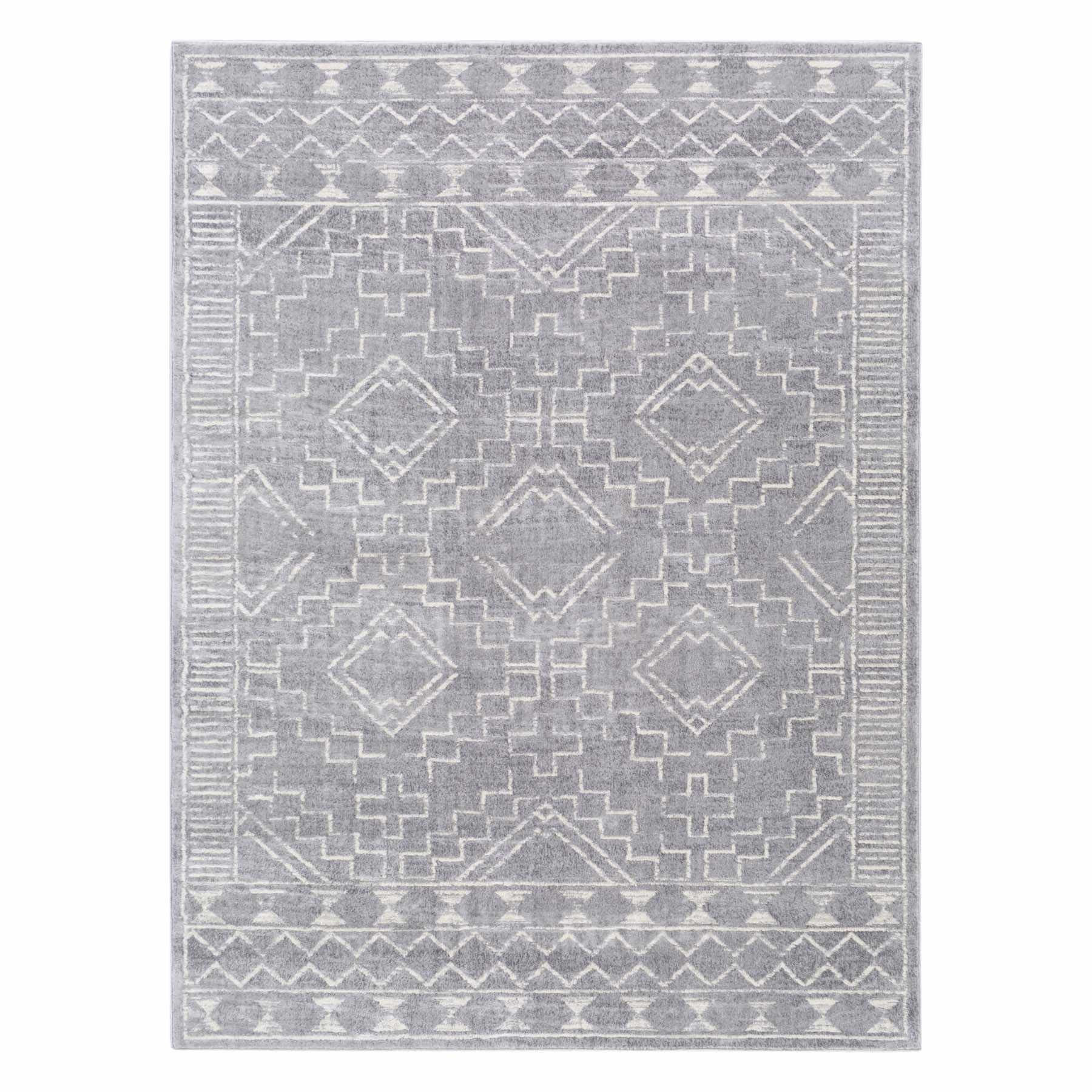 (D497) Roma Grey Global Accent Rug, 3x5