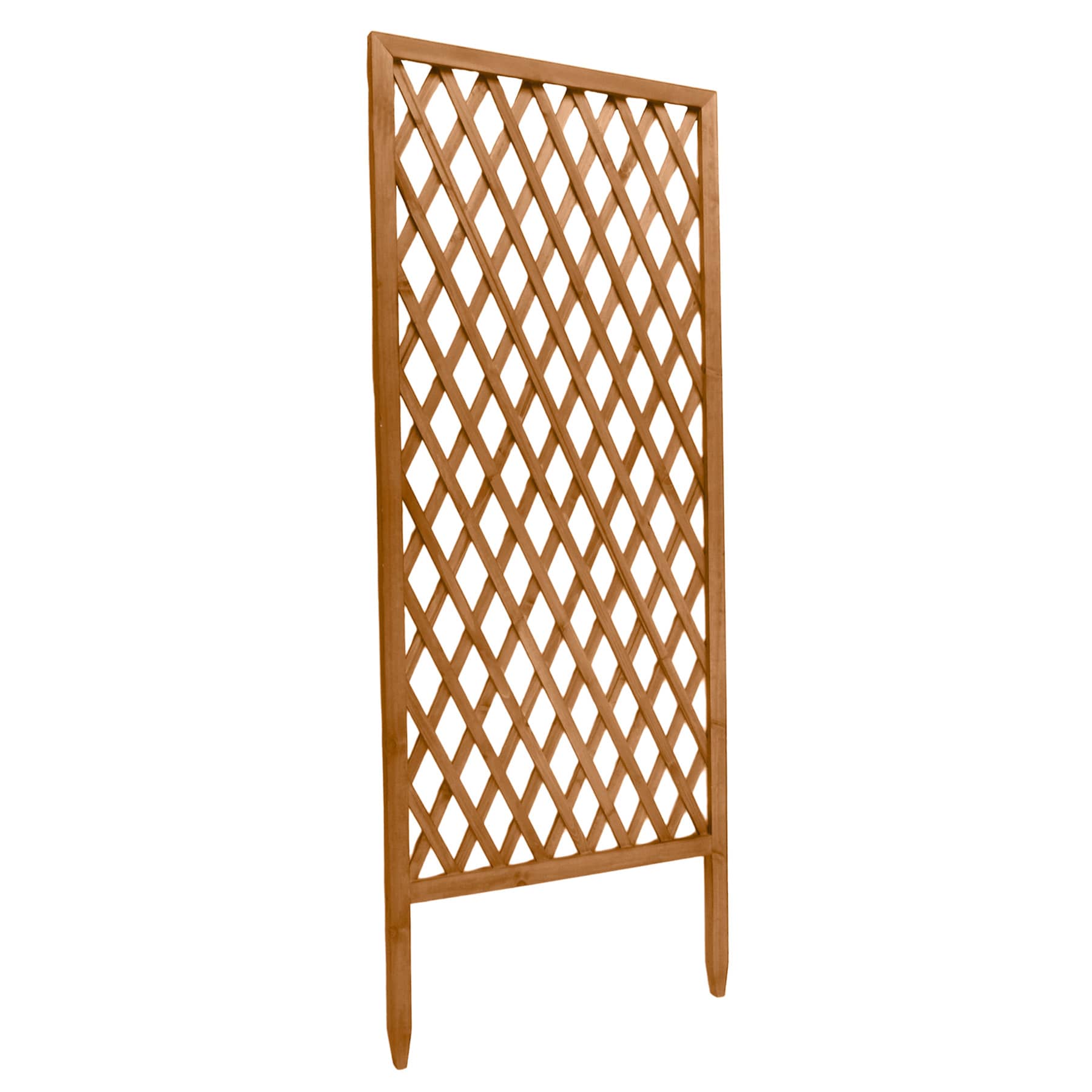Natural Wooden Diamond Patterned Garden Trellis, 60"