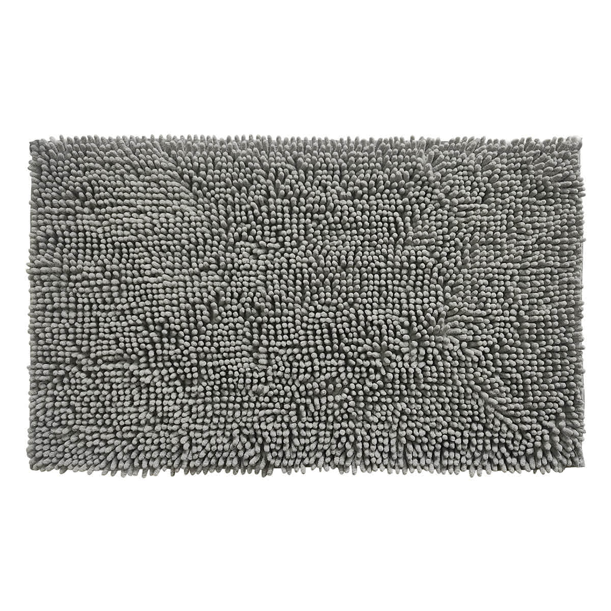 Essential Noodle Light Grey Bath Rug, 20x34