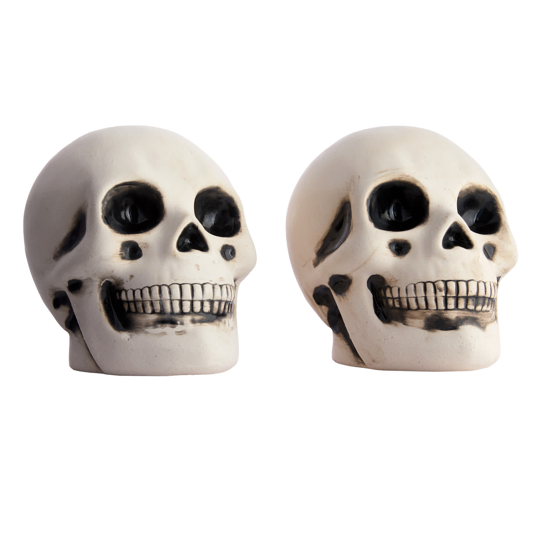 Spellbound 2-Pack Fire Log Skulls, 7"