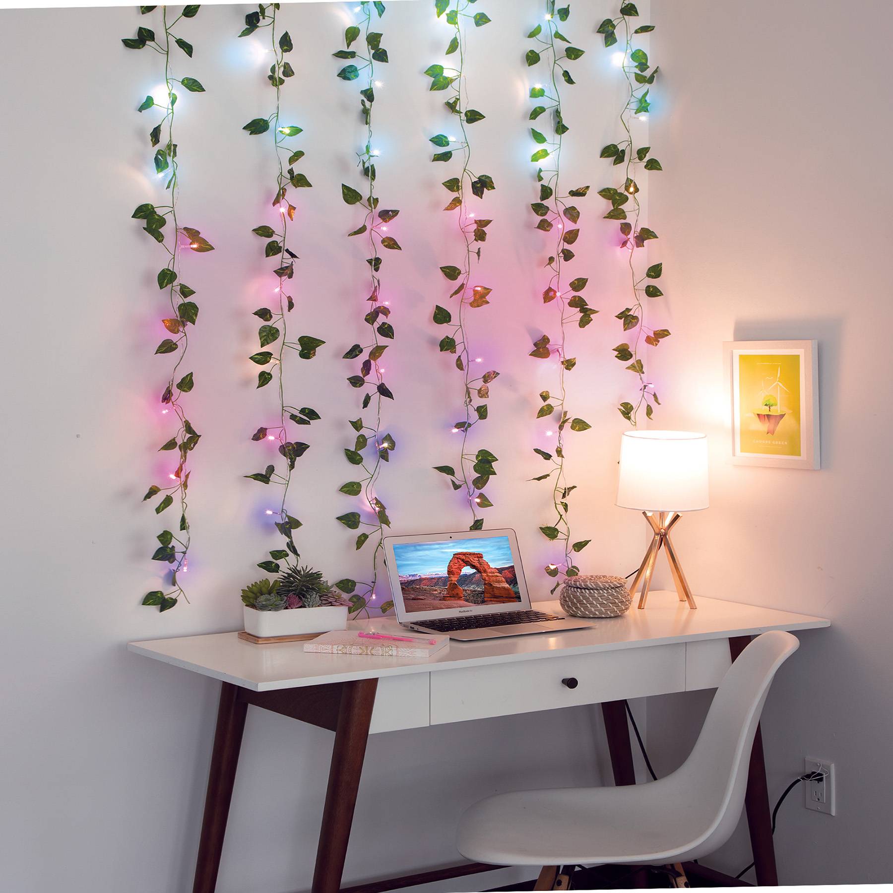 LED Curtain Vine Pink Ombre