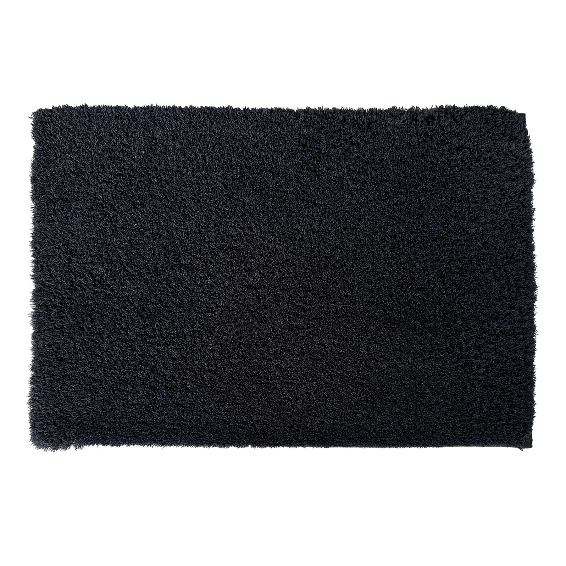 Black Shag Bath Rug, 16x24