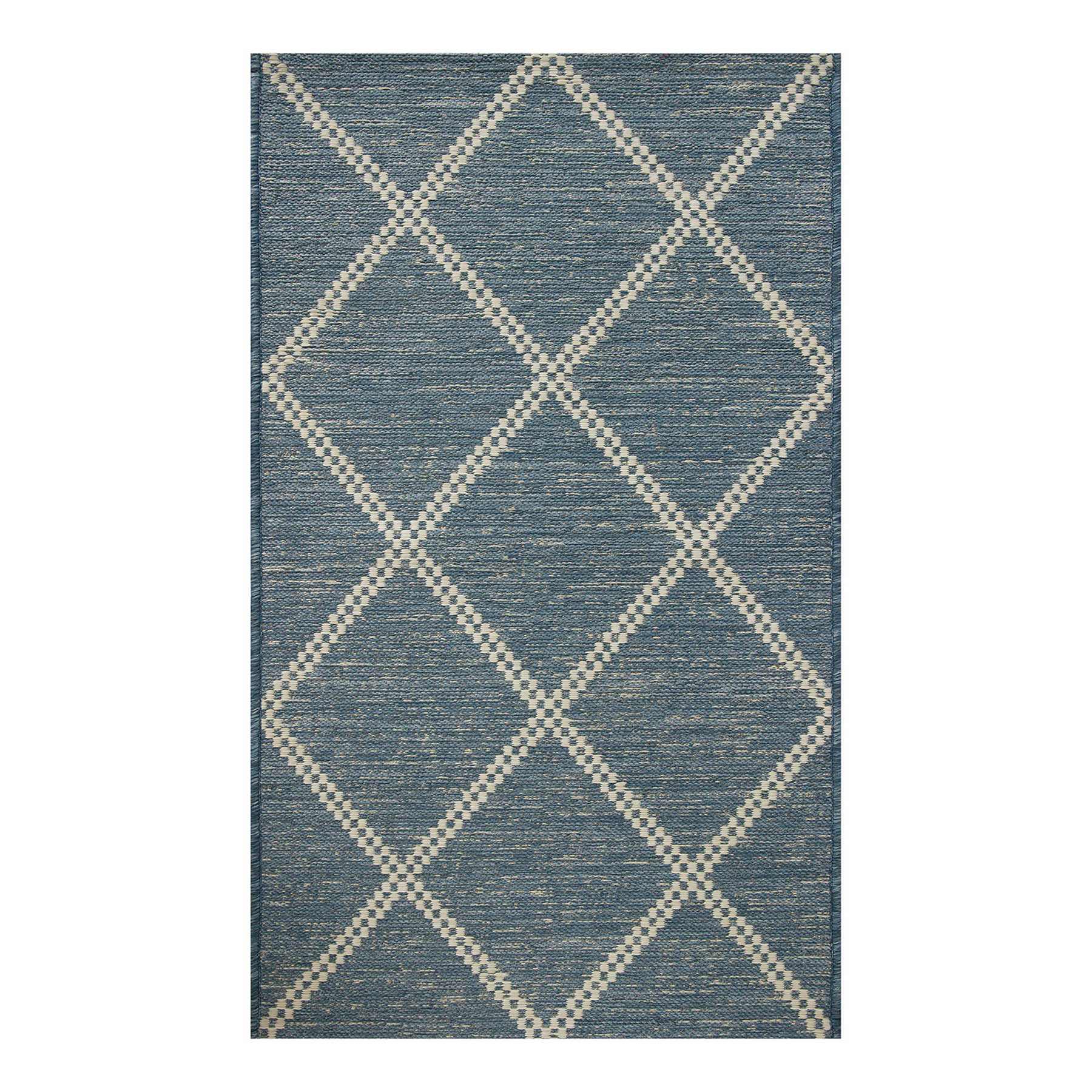 Blue Diamond Tapestry Outdoor Accent Rug, 27x45