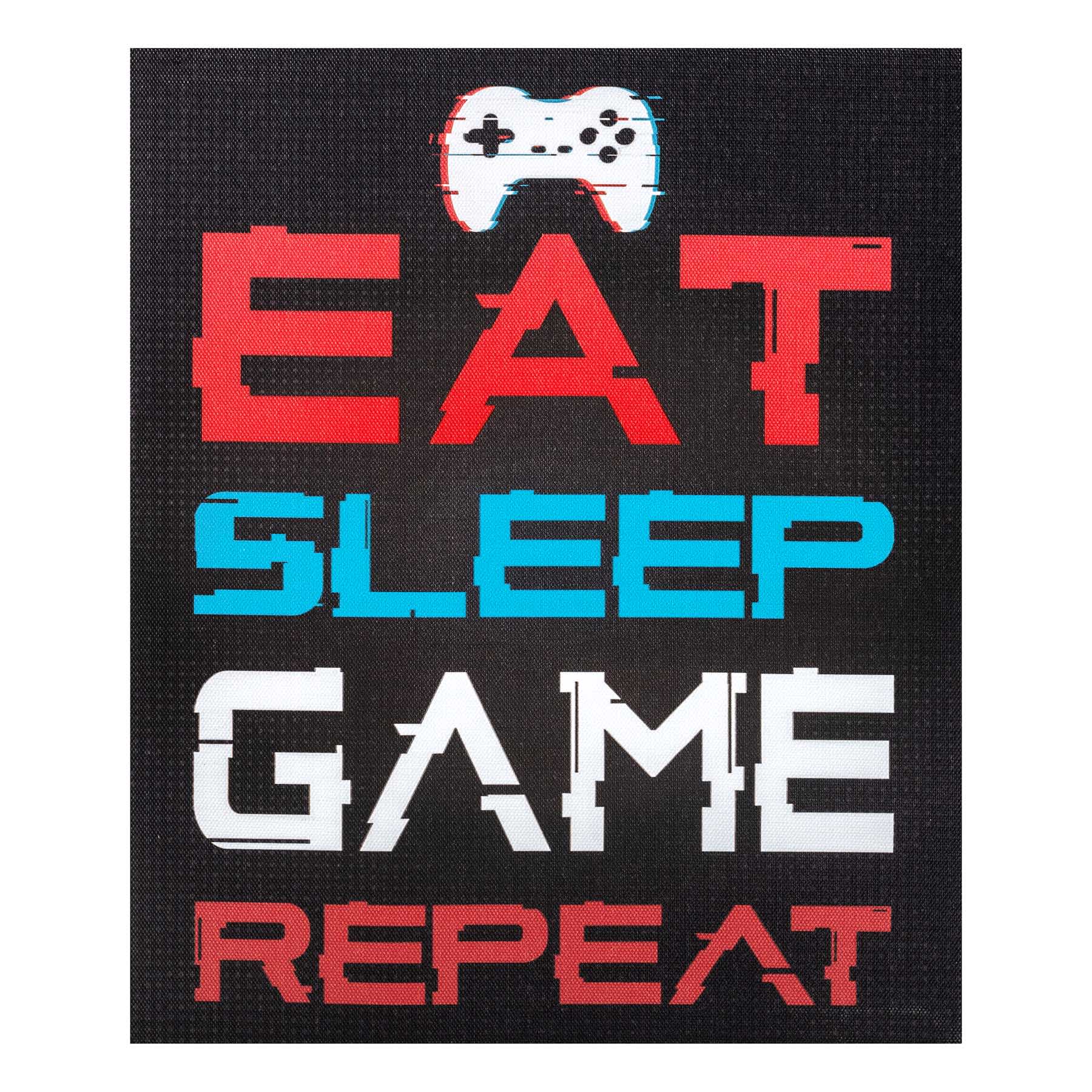 Eat, Sleep, Game Repeat Canvas Wall Art, 10x12