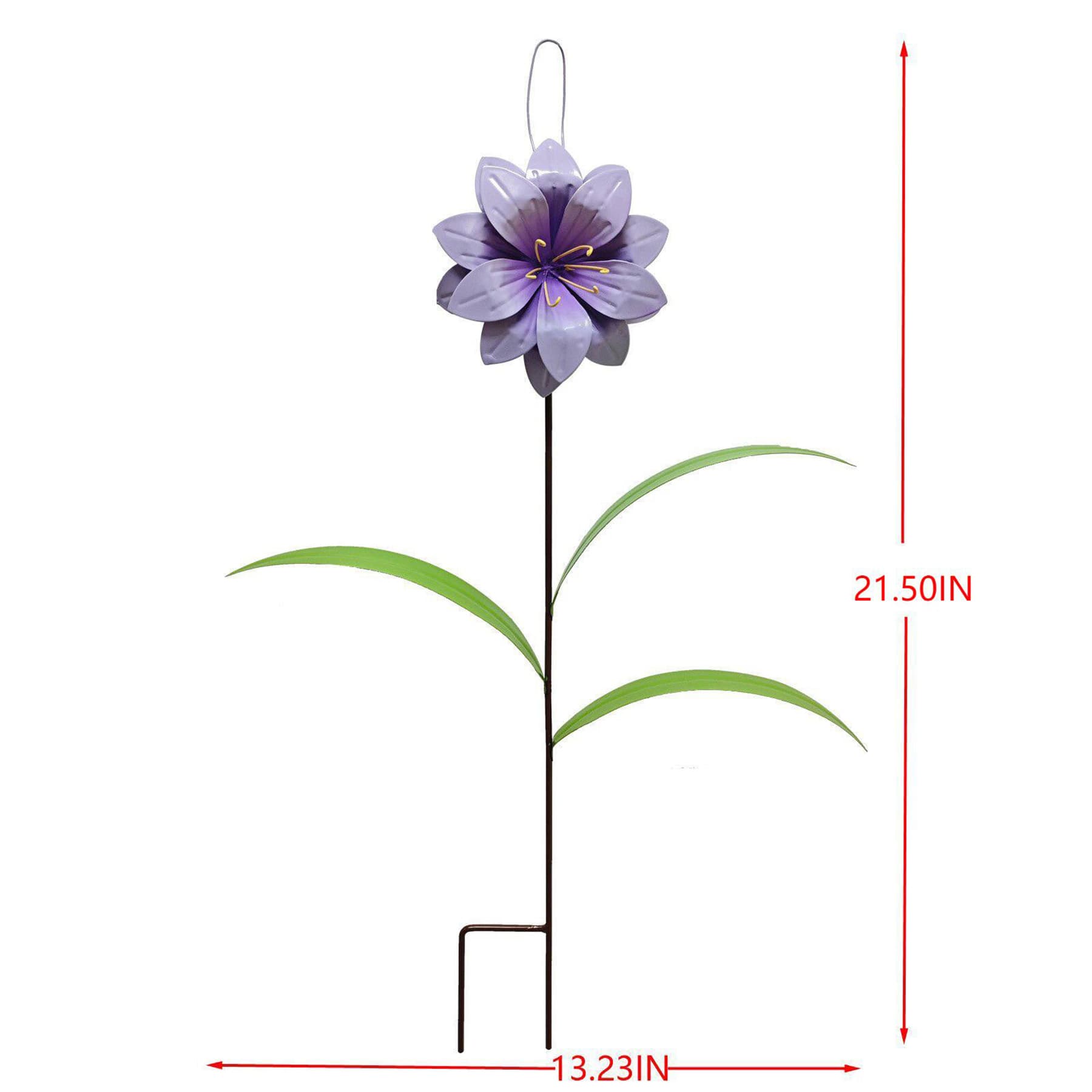 Purple Flower Yard Stake, 22"