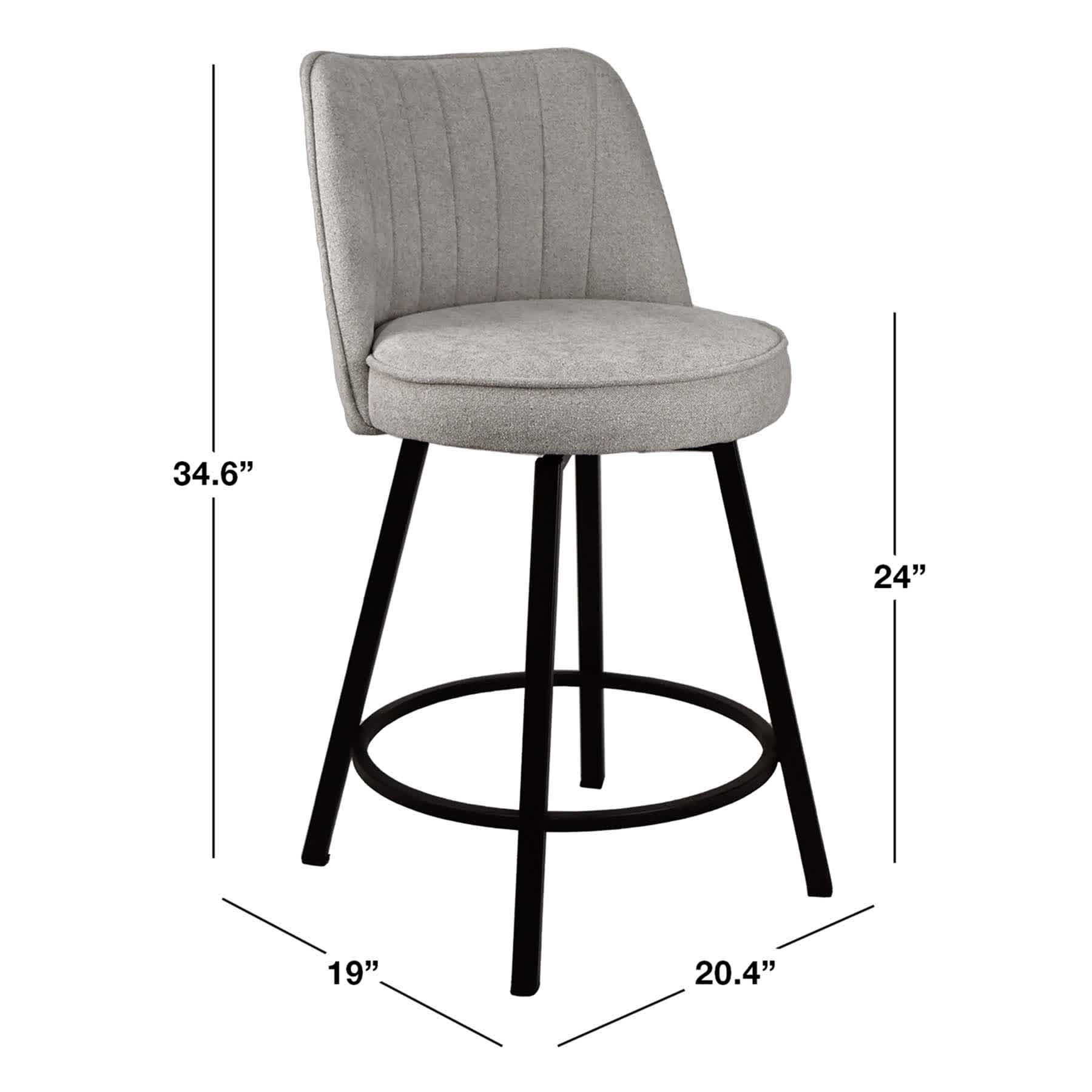Elise Counter Stool, Light Grey