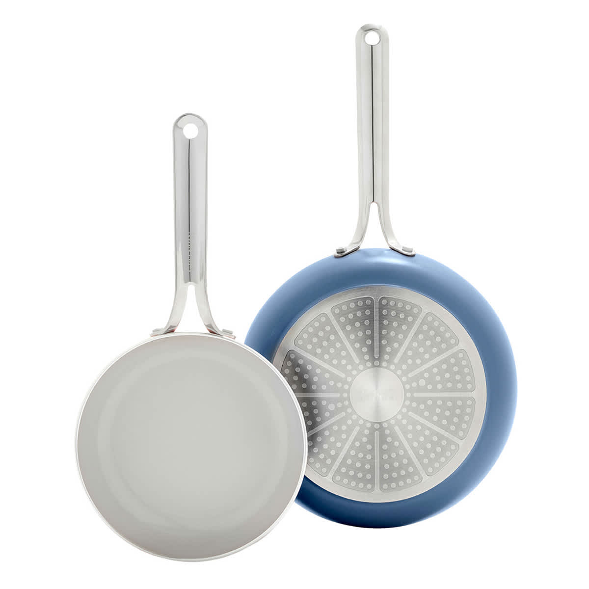GreenPan Nova 2 piece Frypan Set PFAS-Free Ceramic Nonstick in Blue Nova