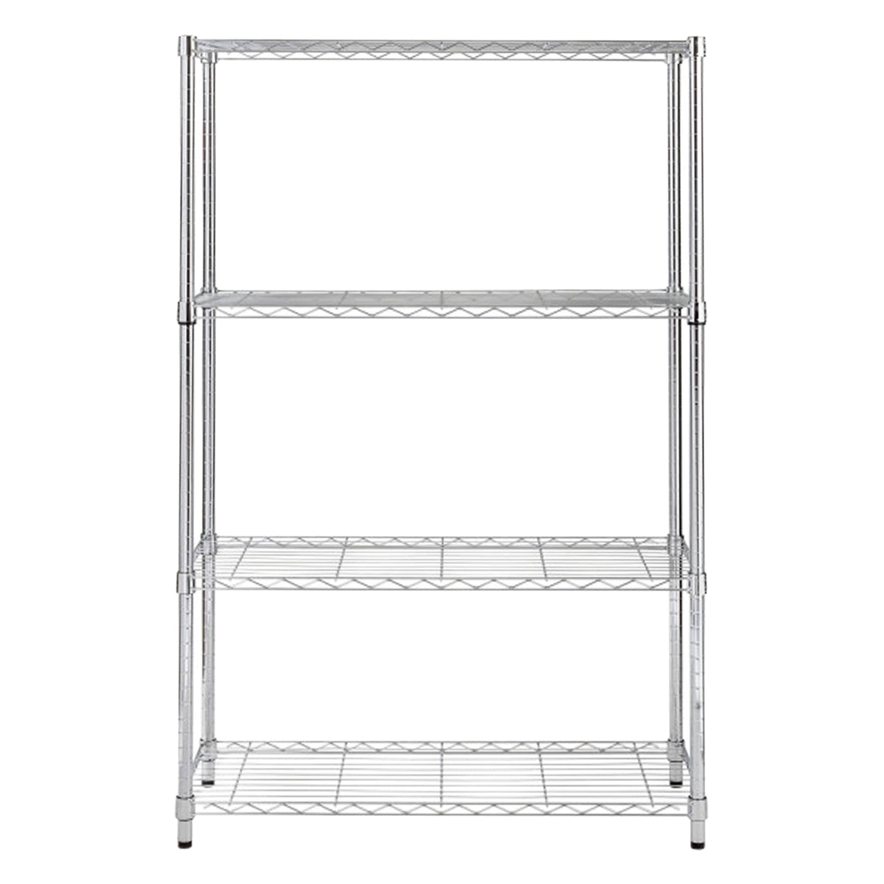 4-Tier Metal Shelving Unit, Chrome