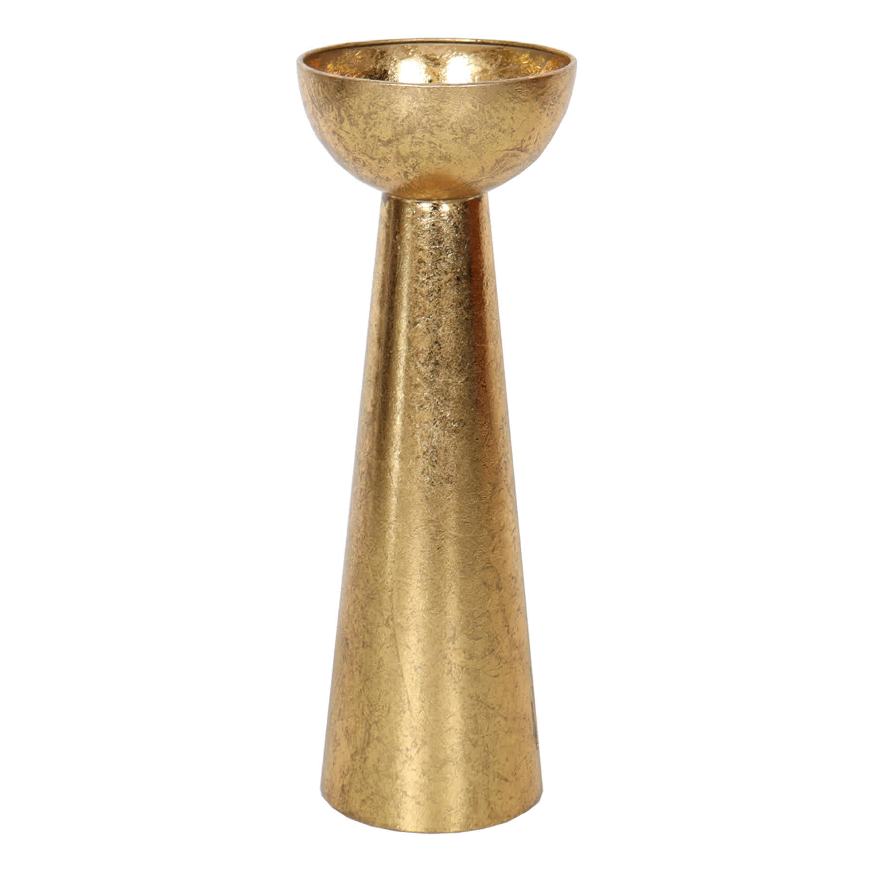 Gold Metal Candle Holder, 13"