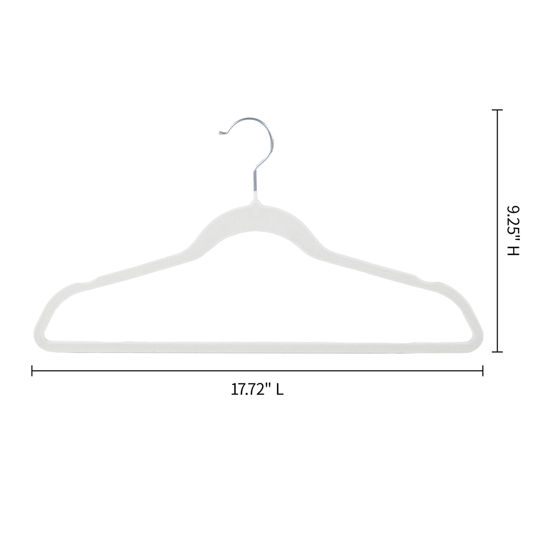 25-Pack Velvet Hangers, Bright White