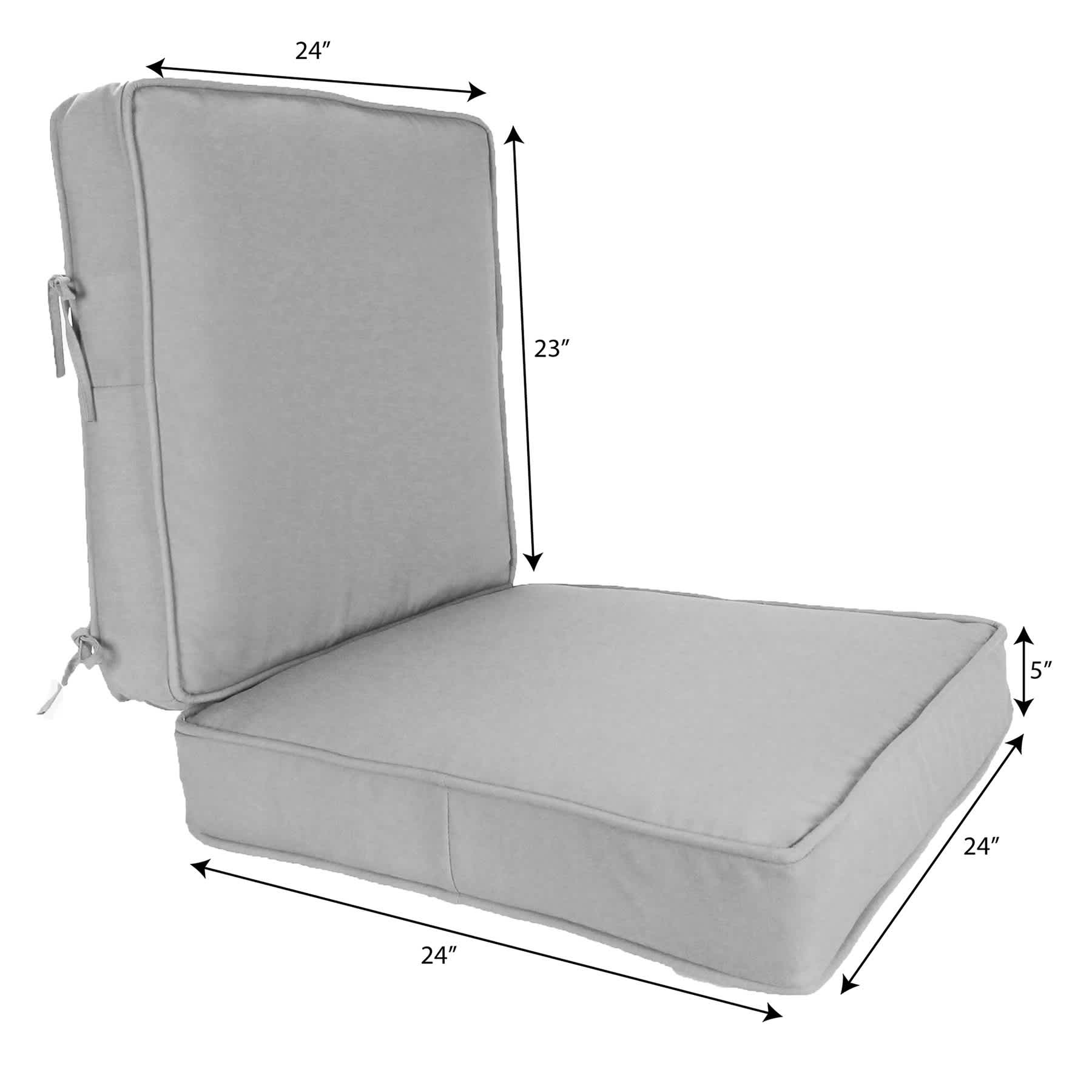 2-Piece Malitta Billard Outdoor Deep Seat Cushion
