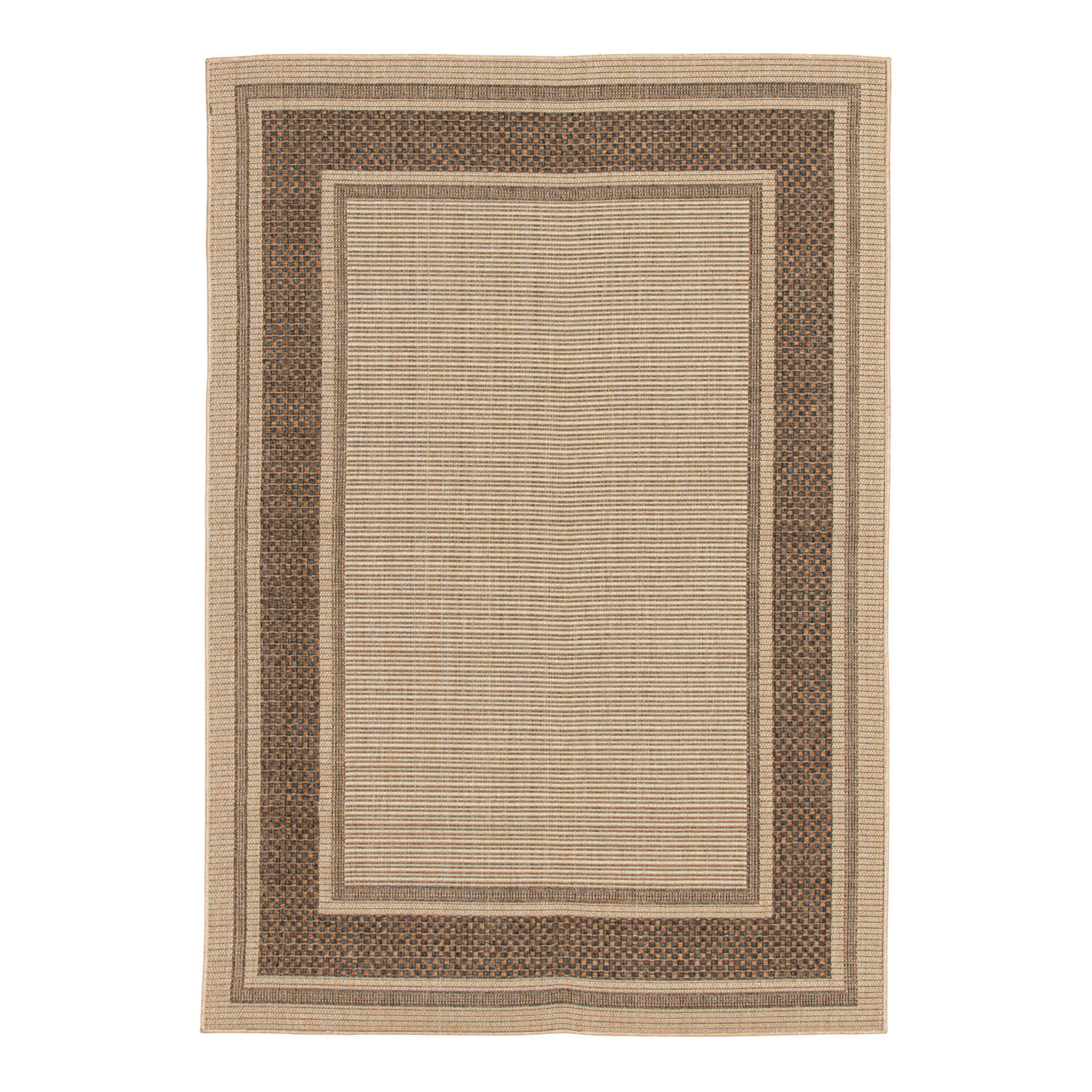 (E212) Santorini Cayden Natural Woven Indoor & Outdoor Area Rug, 7x10