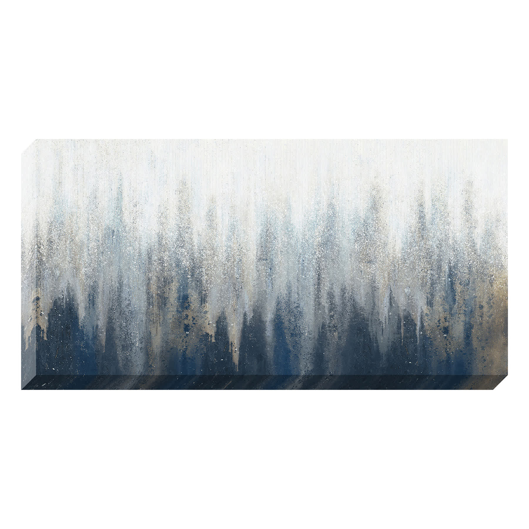Silver Beats Textured Canvas Wall Art, 56x28