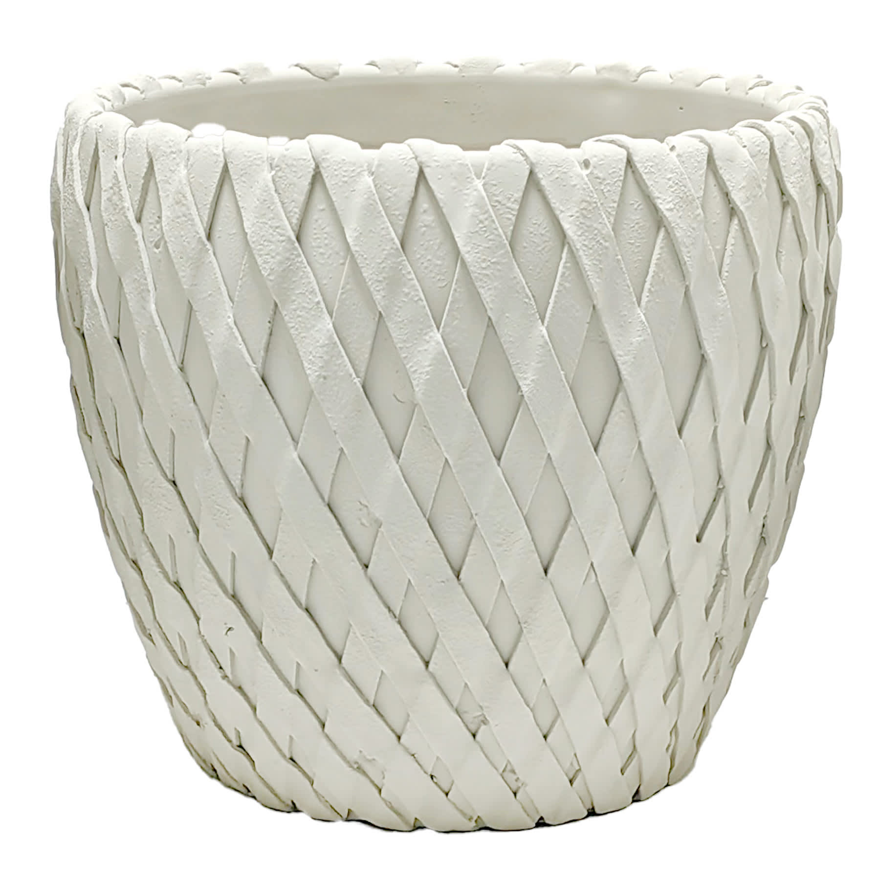 Indoor Honeybloom Lattice Cement Planter, Medium