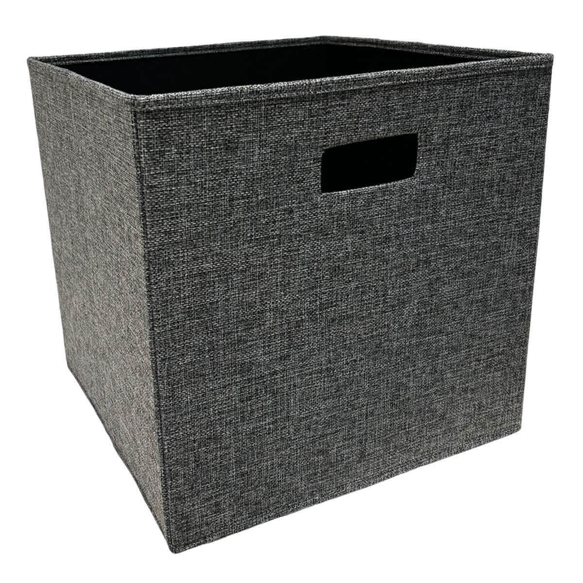 Grey Square Fabric Storage Cube, 13"
