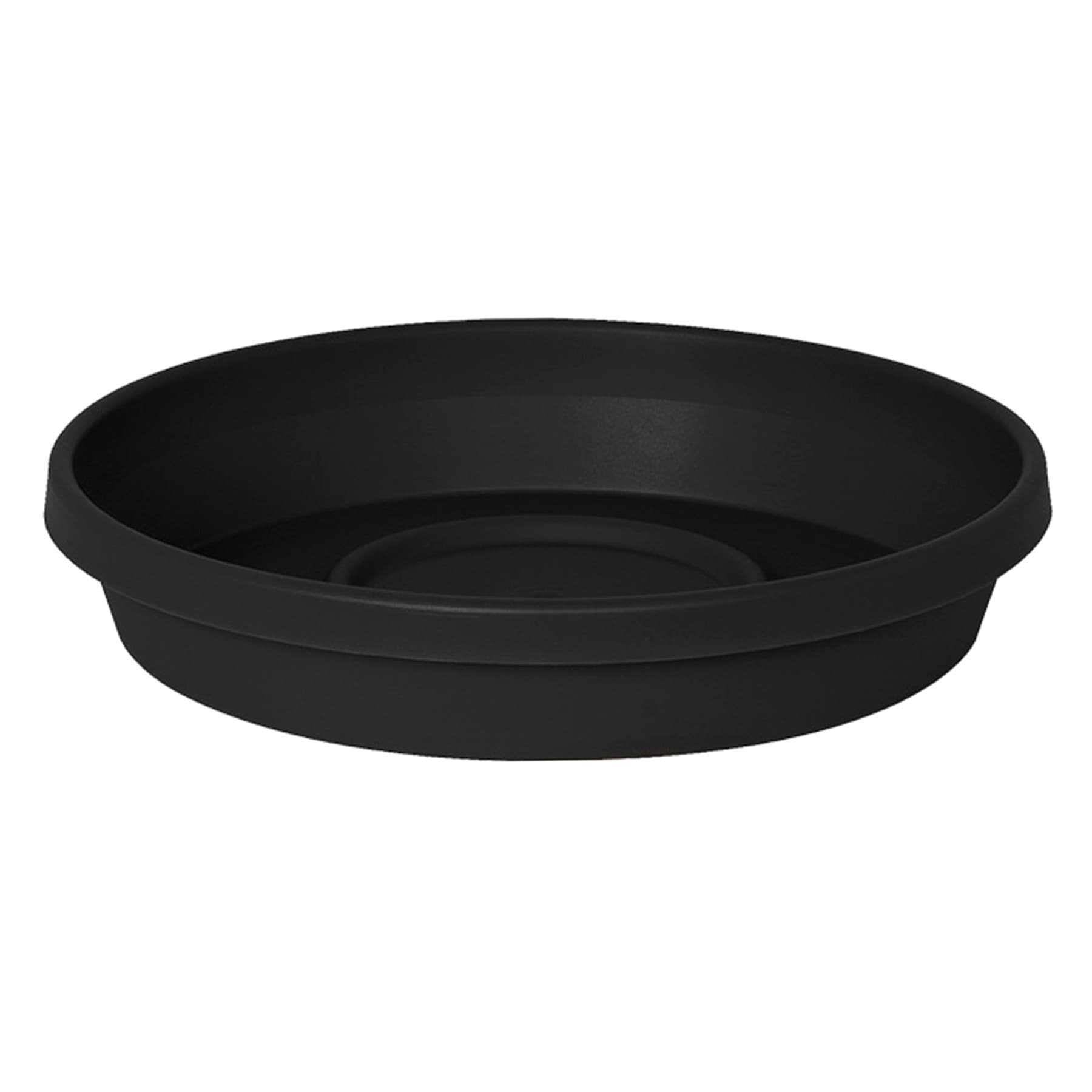 Black Terra Living Outdoor Plant Saucer, Small
