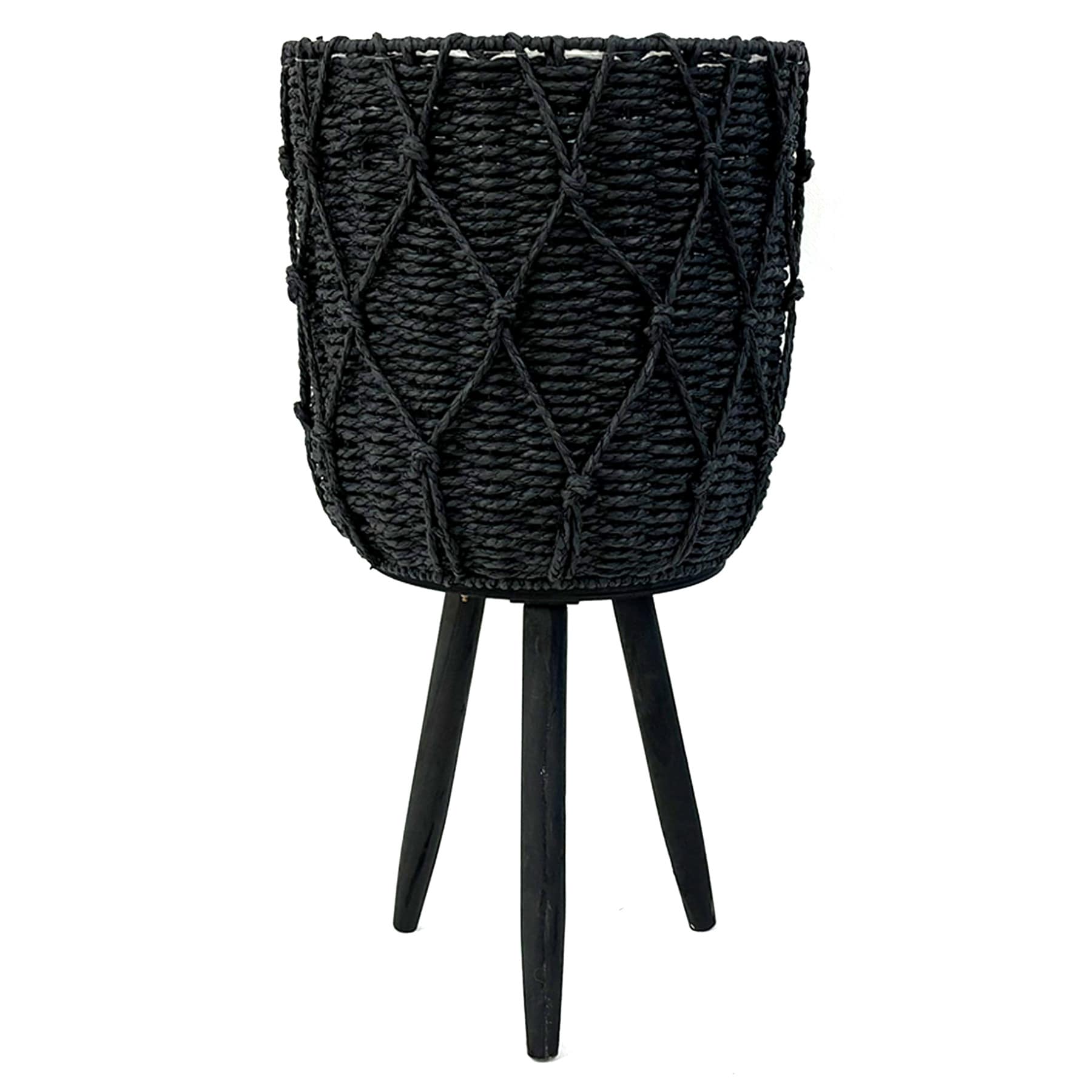 Alessa Black Plant Stand, Medium