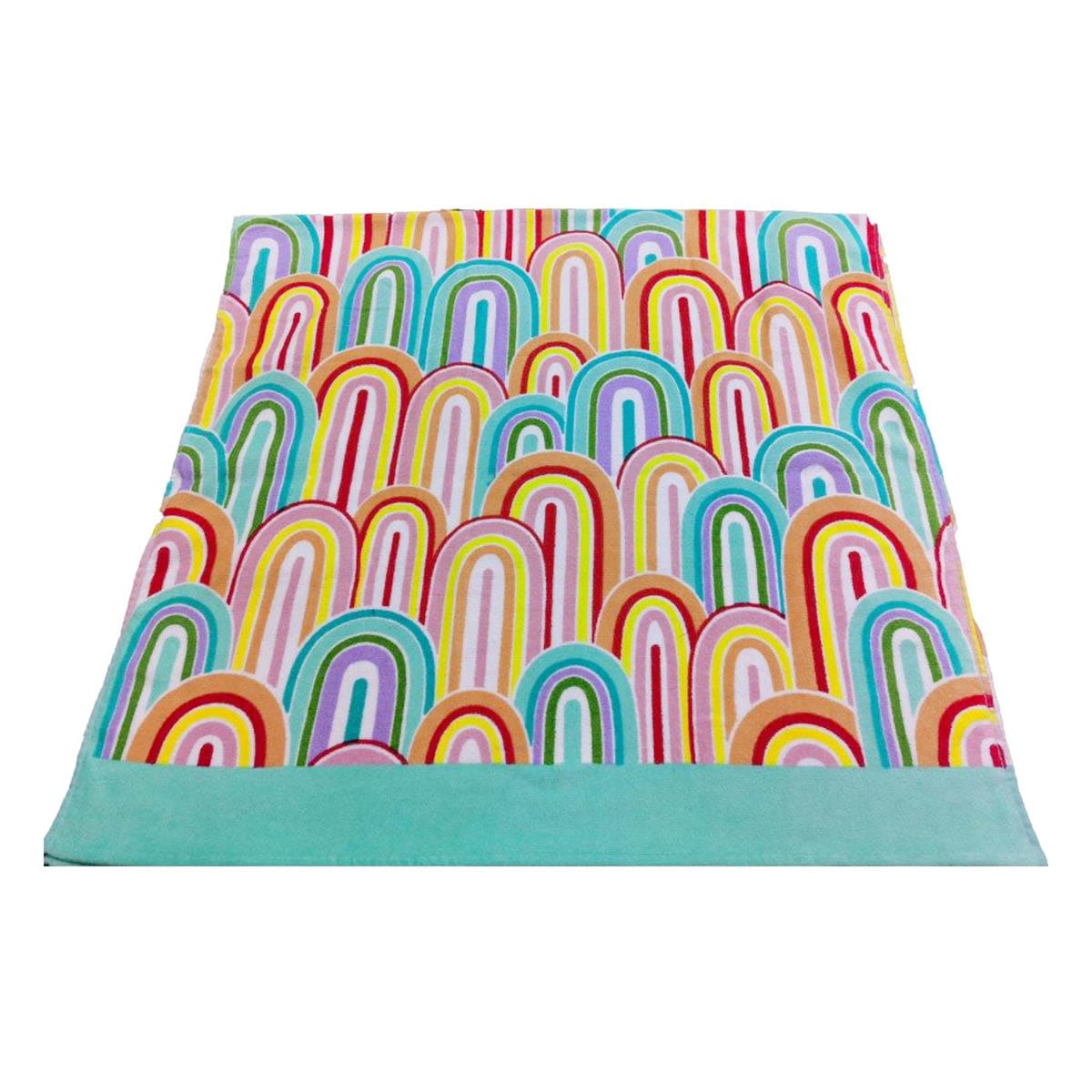 Oh Joy! Multi Rainbow Beach Towel, 34x64