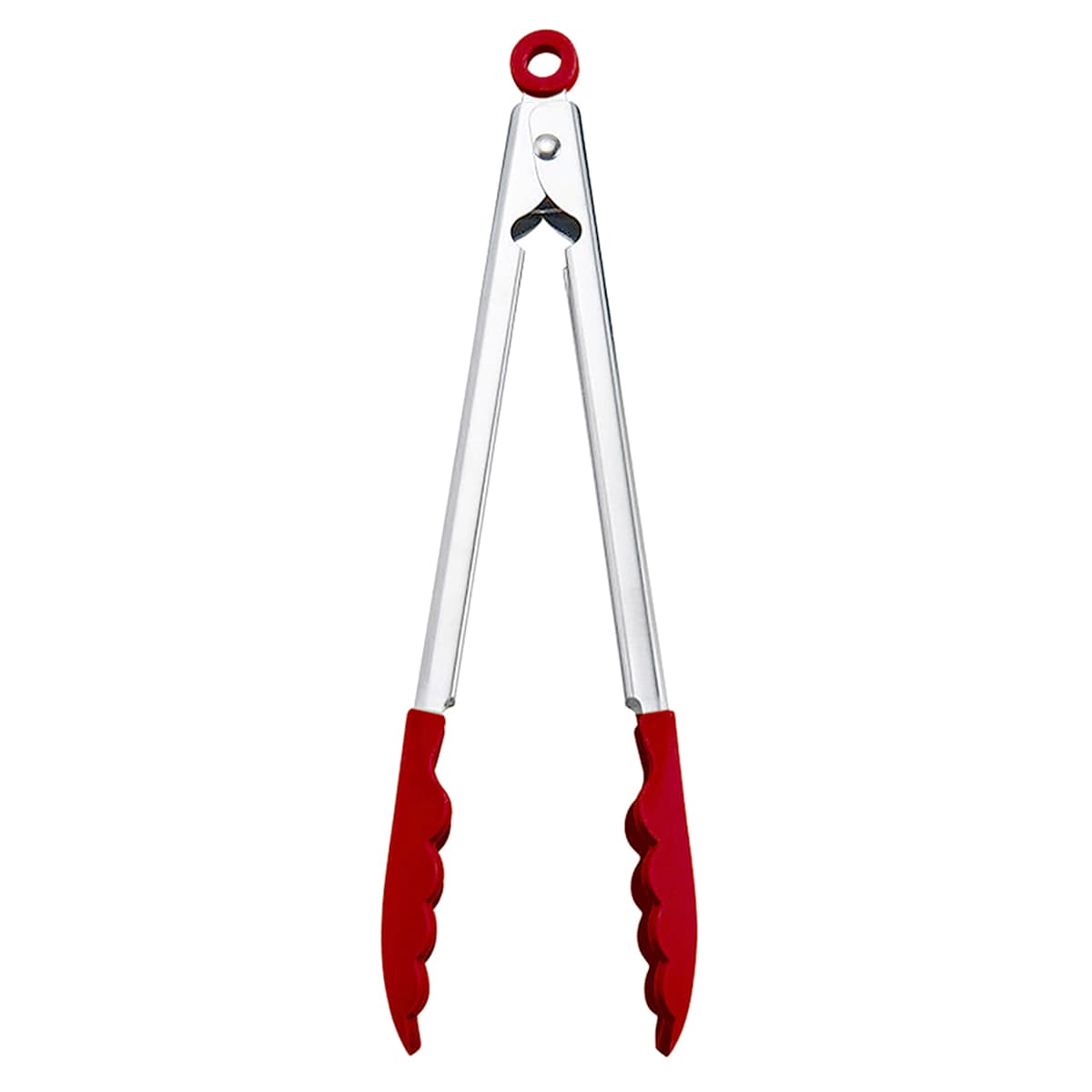 KitchenAid Gourmet Red Silicone Tipped Stainless Steel Tongs