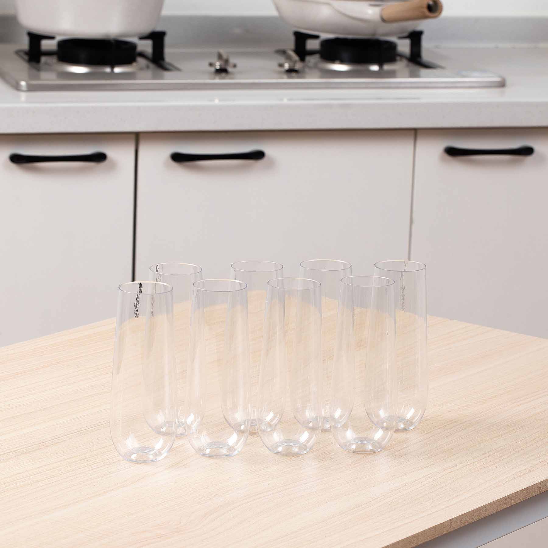 9oz Plastic Champagne Flutes 8cts