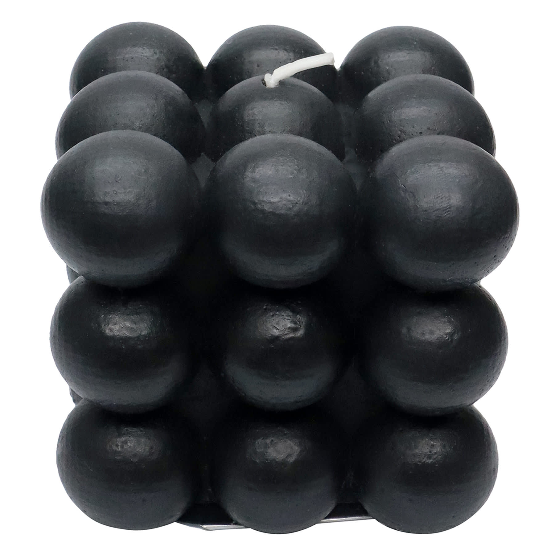 Crosby St. Black Unscented Bubble Candle, 3"