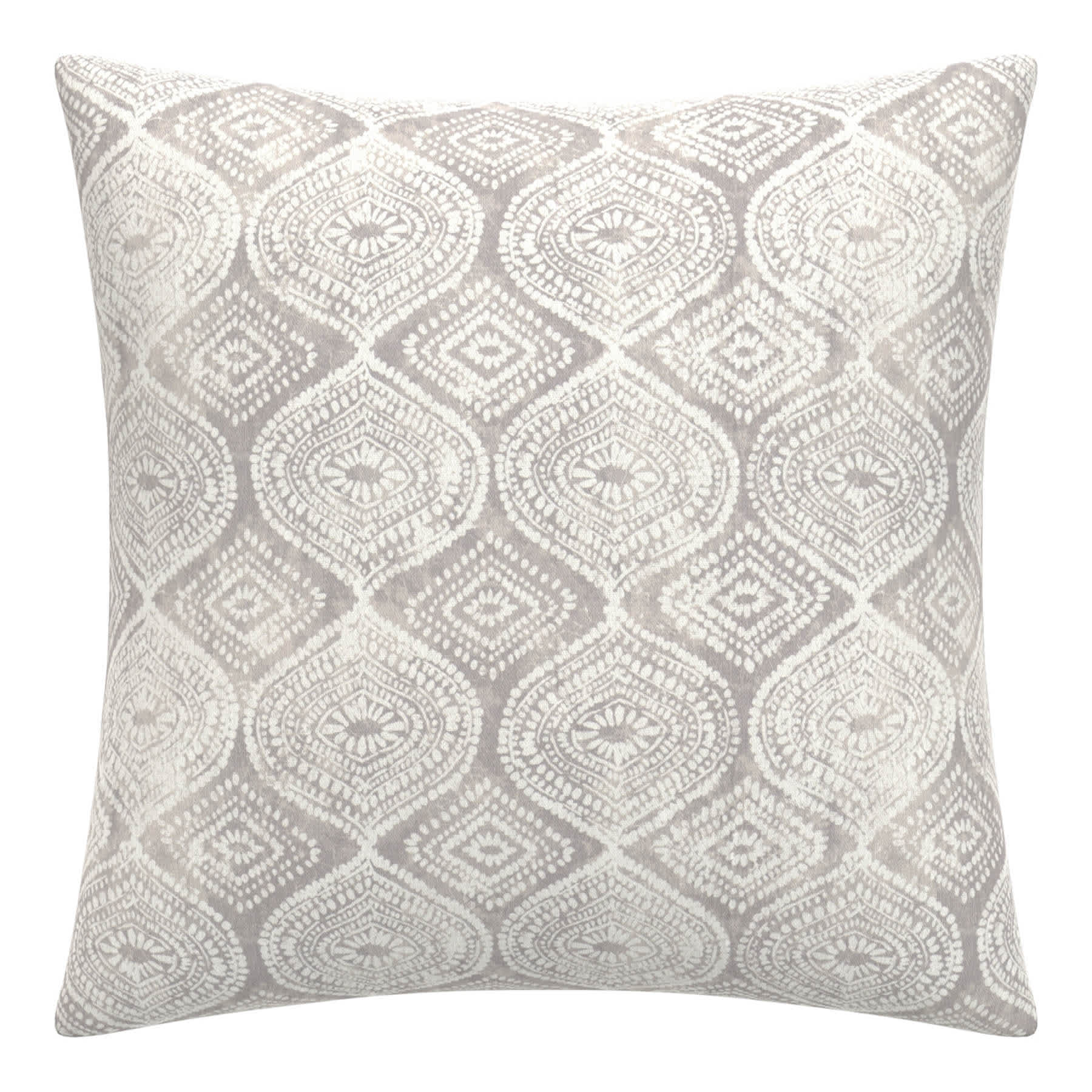Grey Patna Geo Oversized Square Outdoor Throw Pillow, 20"
