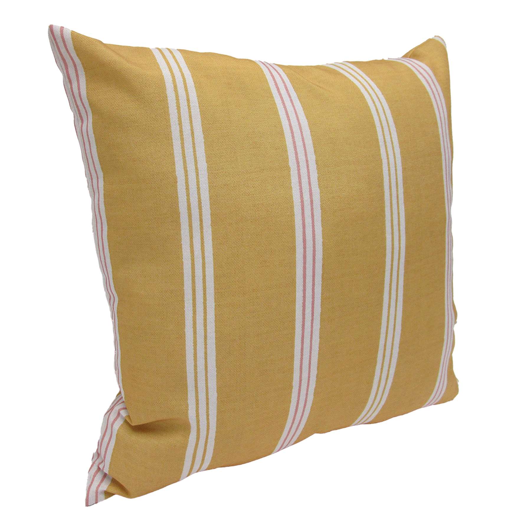 Honeybloom Yellow Striped Outdoor Throw Pillow, 16"