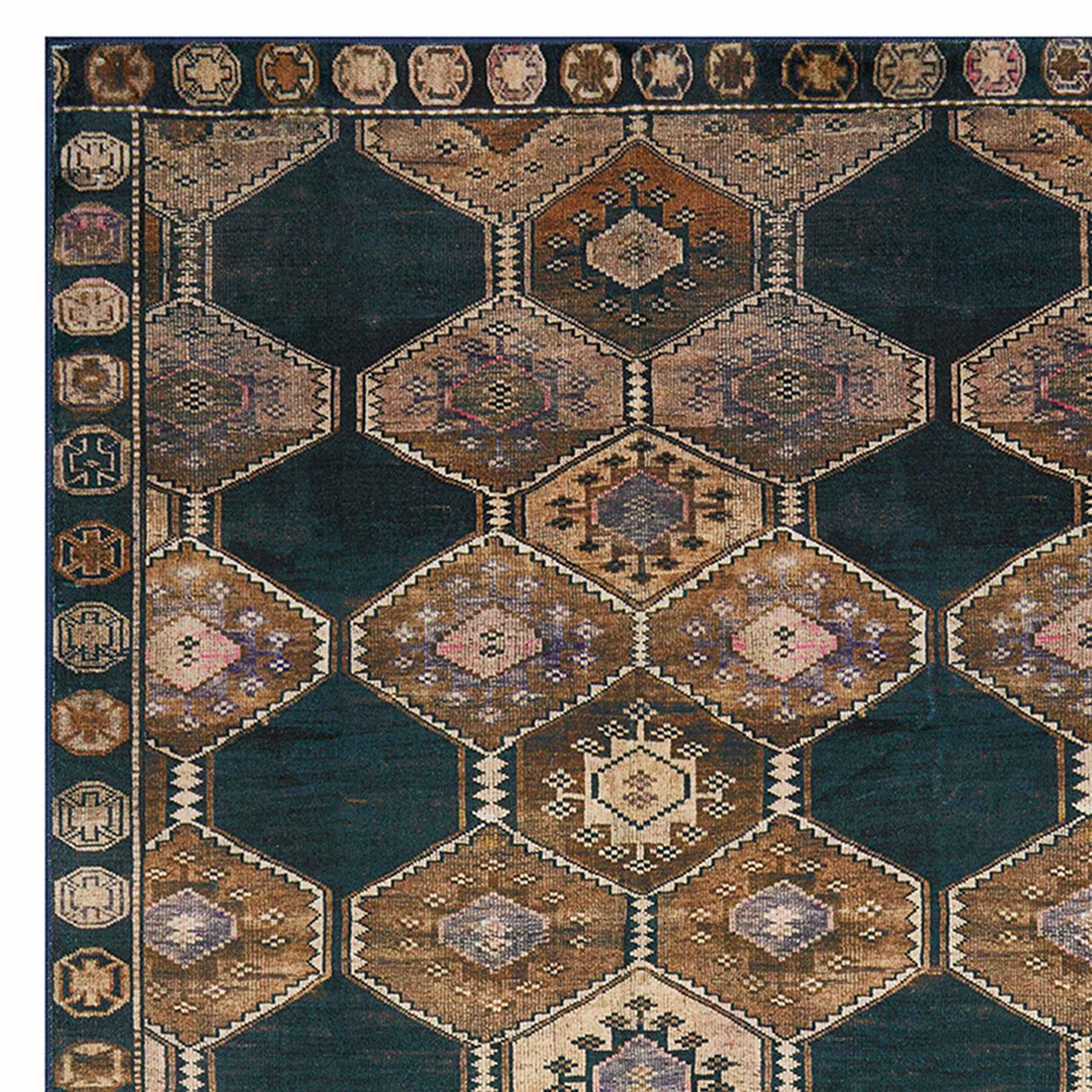 (D571) Freya Black Medallion Washable Accent Rug, 3x5