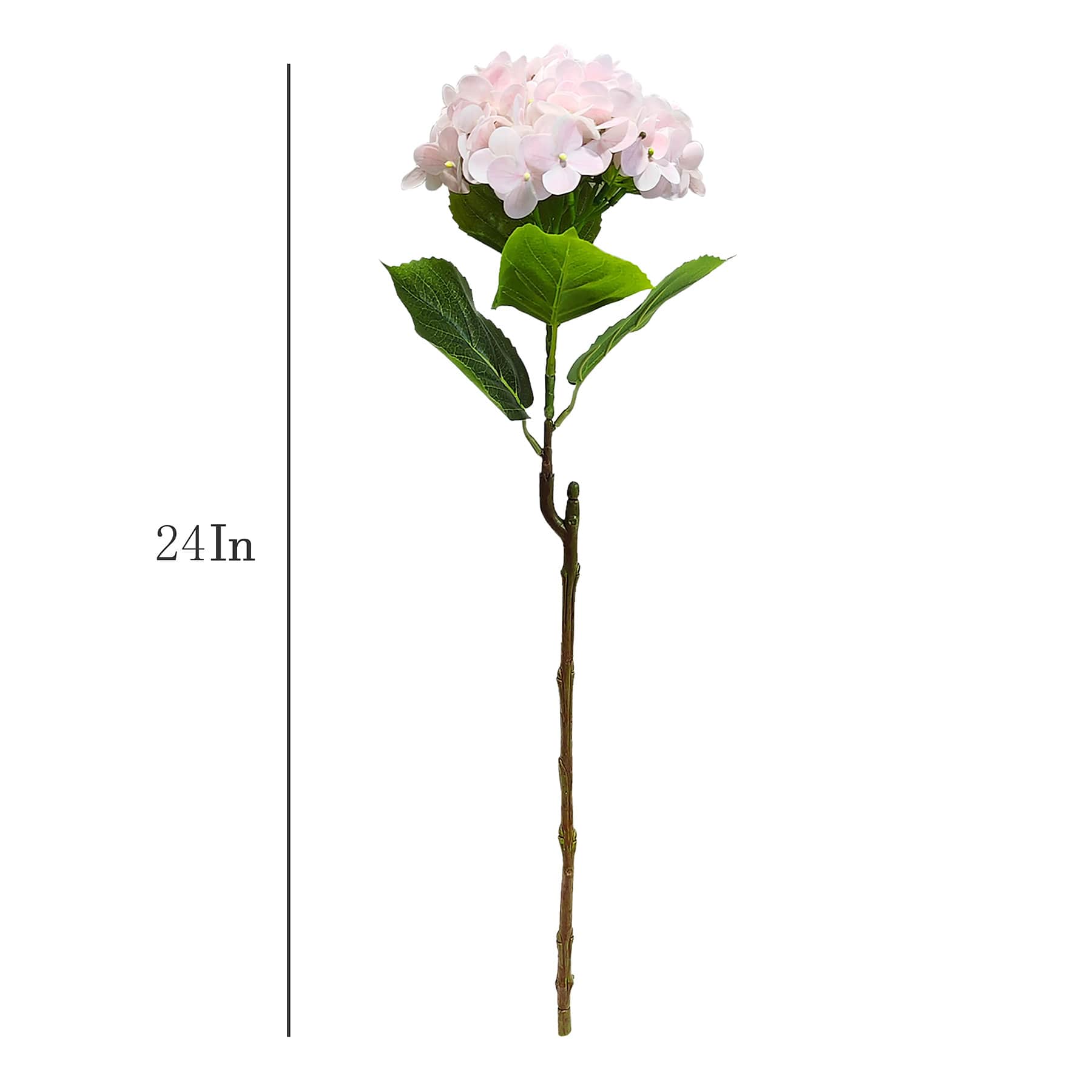 Pink Real Feel Fabric Hydrangea Stem, 24"