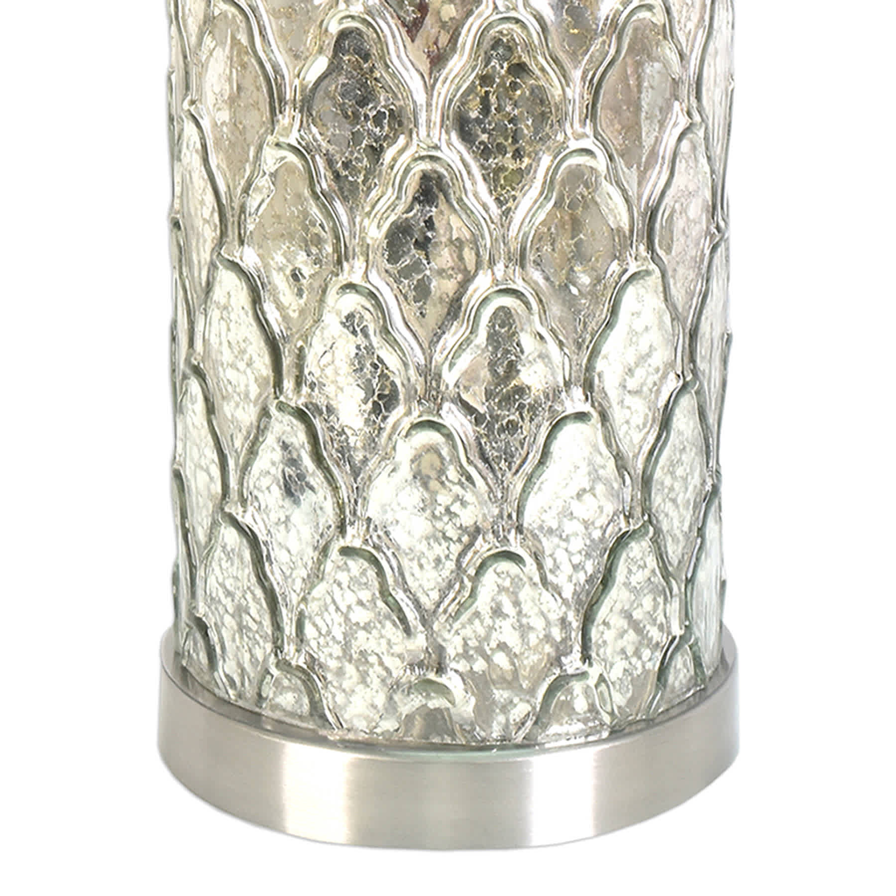 Providence Mercury Glass Quatrefoil Medium Table Lamp Base, 19"