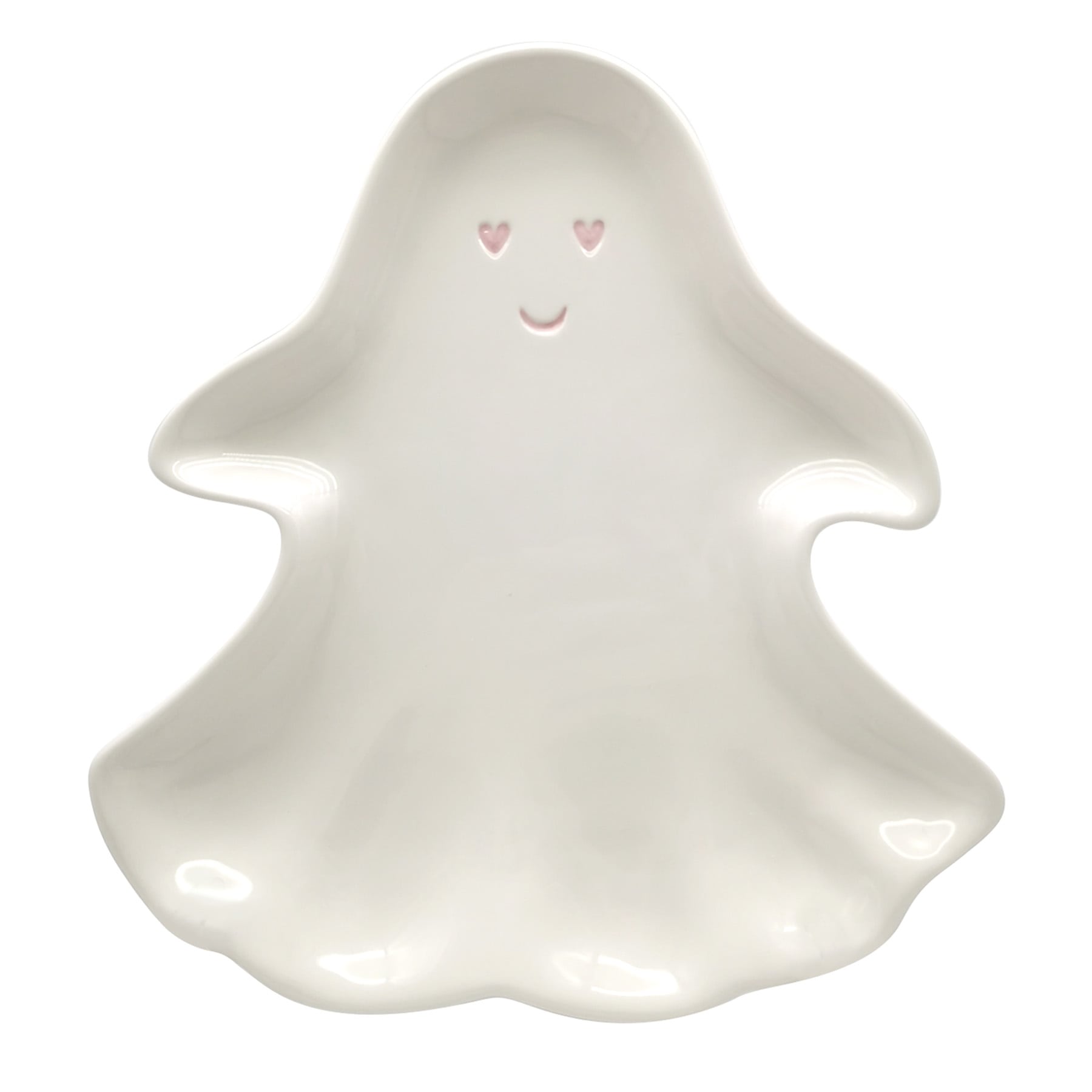 Hey Boo! Pink Ghost Ceramic Platter