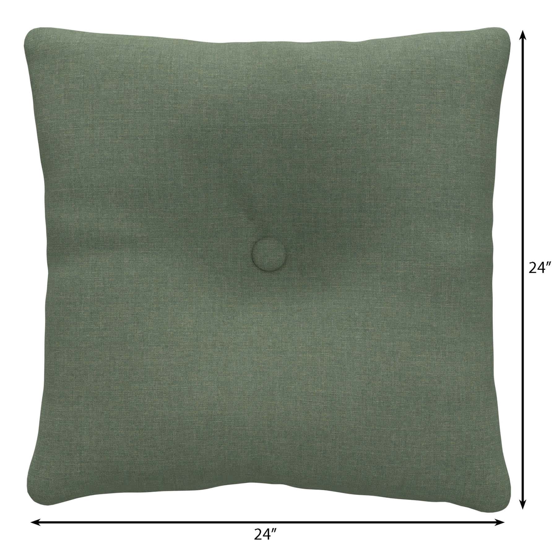 Honeybloom Endive Green Premium Outdoor Tufted Back Cushion