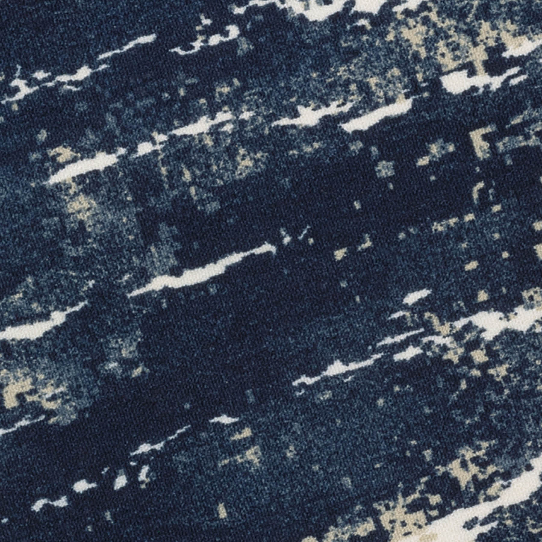 (D627) Andover Navy Blue Abstract Accent Rug, 3x4