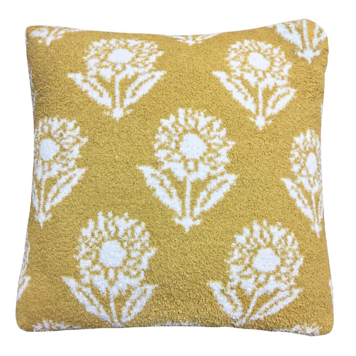 Sunflower Cozy Knit Throw Pillow, 18"