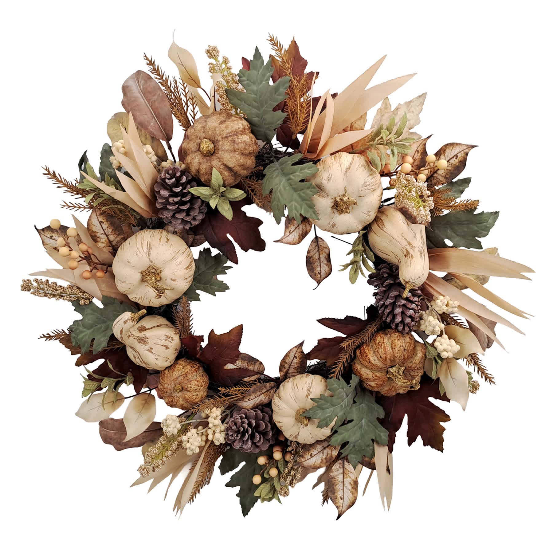 Cream Gourd Wreath, 24"