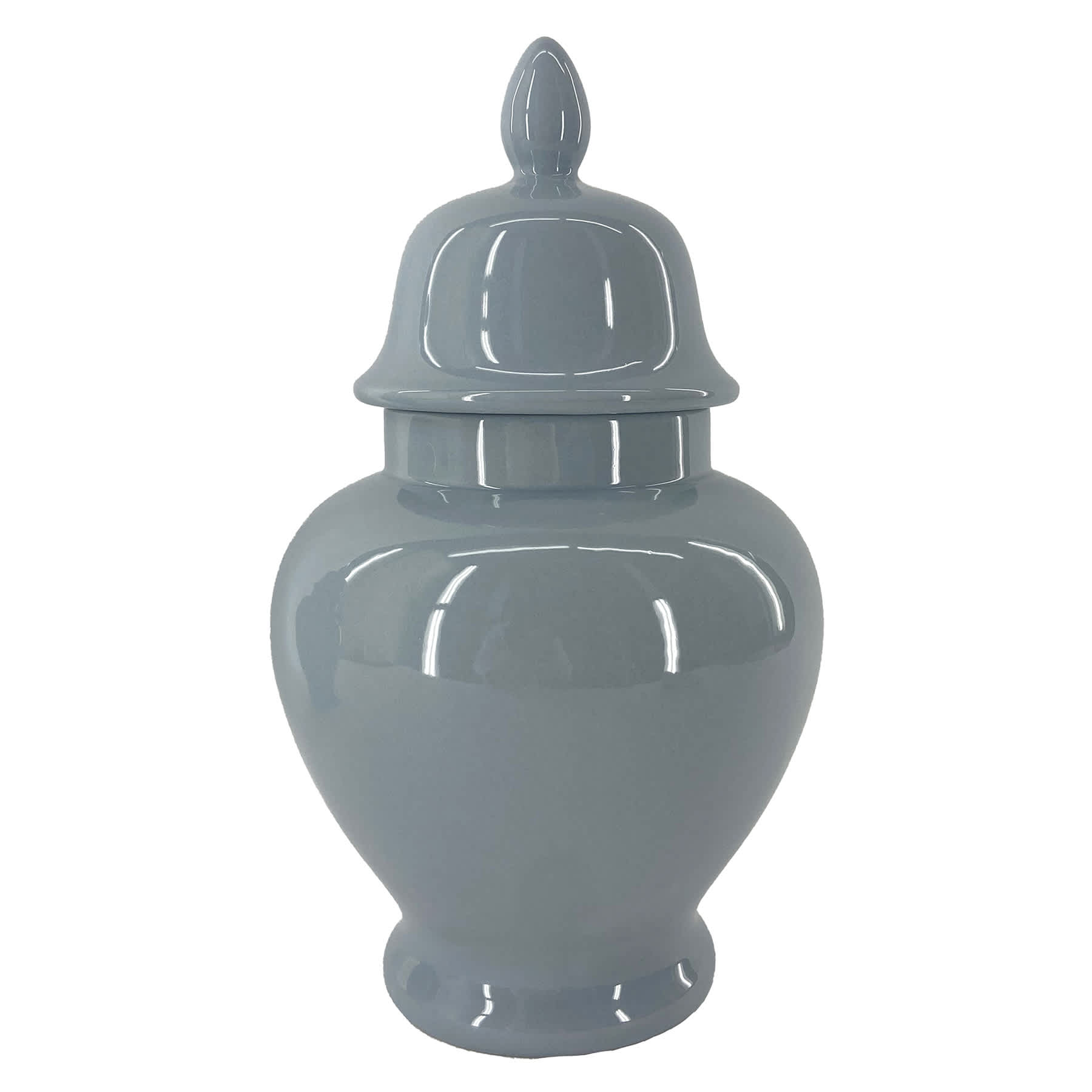 Providence Blue Ceramic Ginger Jar, 12"