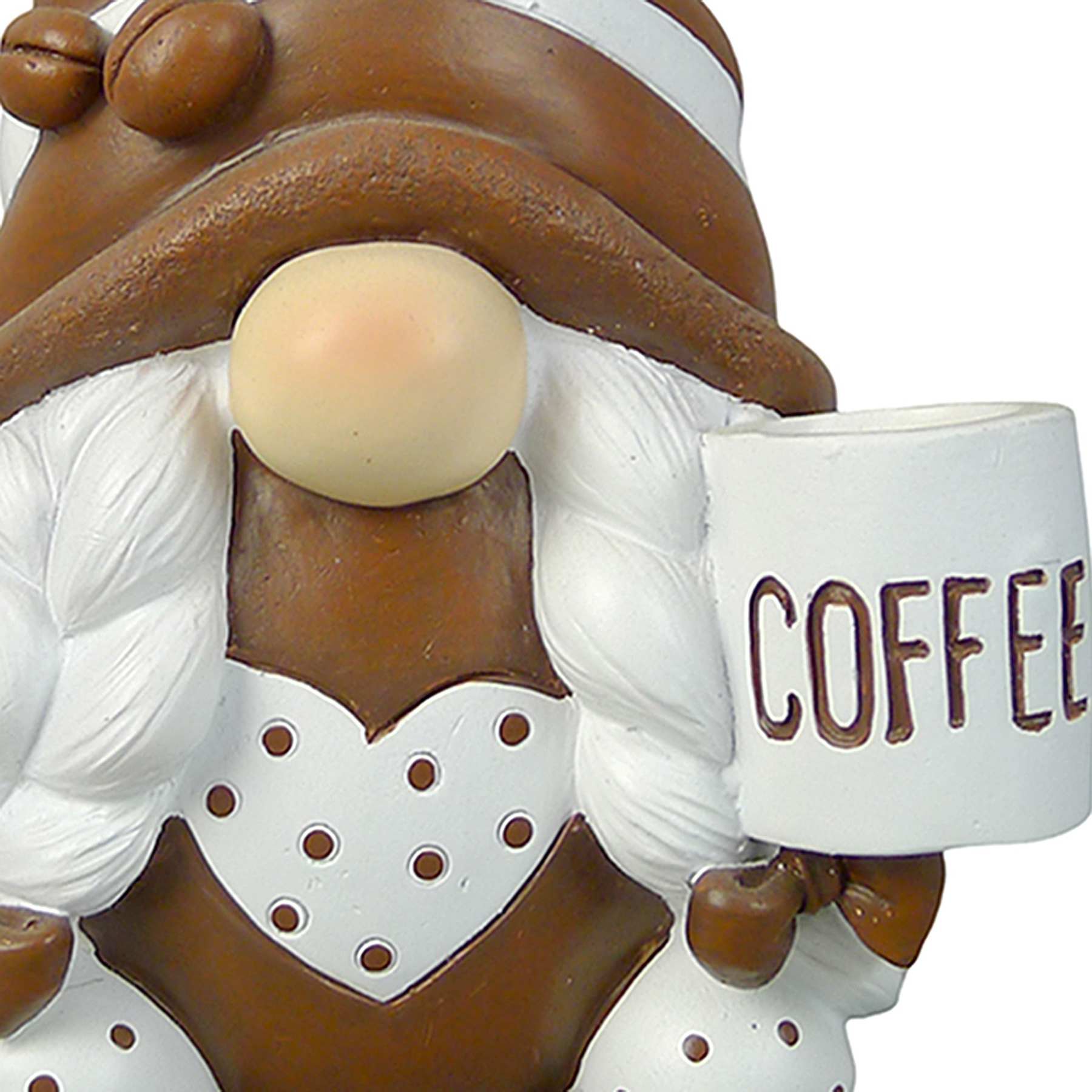 Coffee Gnome Outdoor Garden Statue, 8"