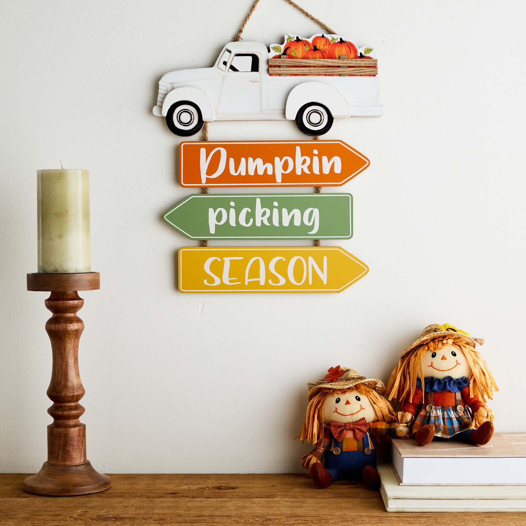 Homespun Harvest Wood Truck with Sentiment Sign Wall Decor, 15"