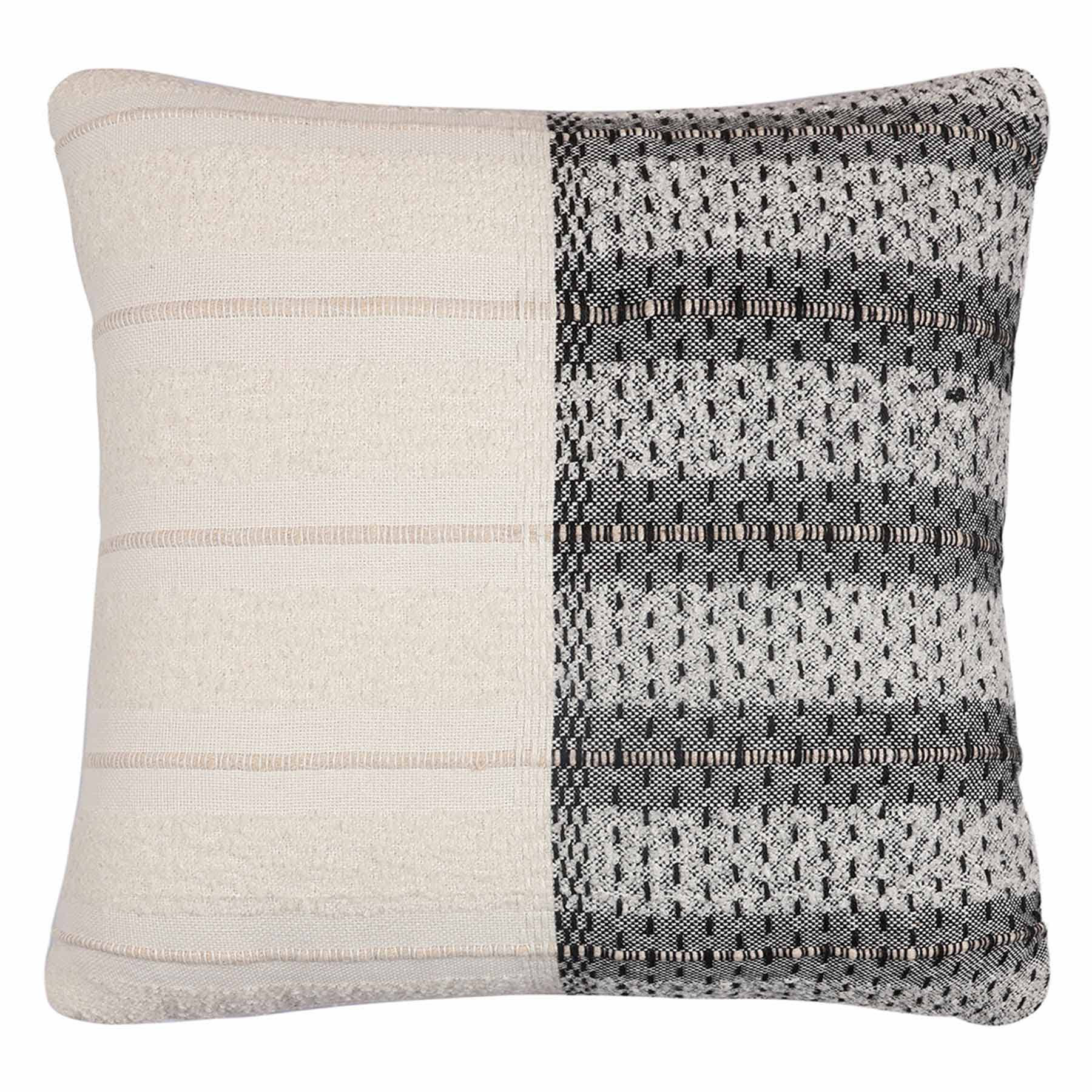 Crosby St. Black & Yellow Split Woven Outdoor Throw Pillow, 18"