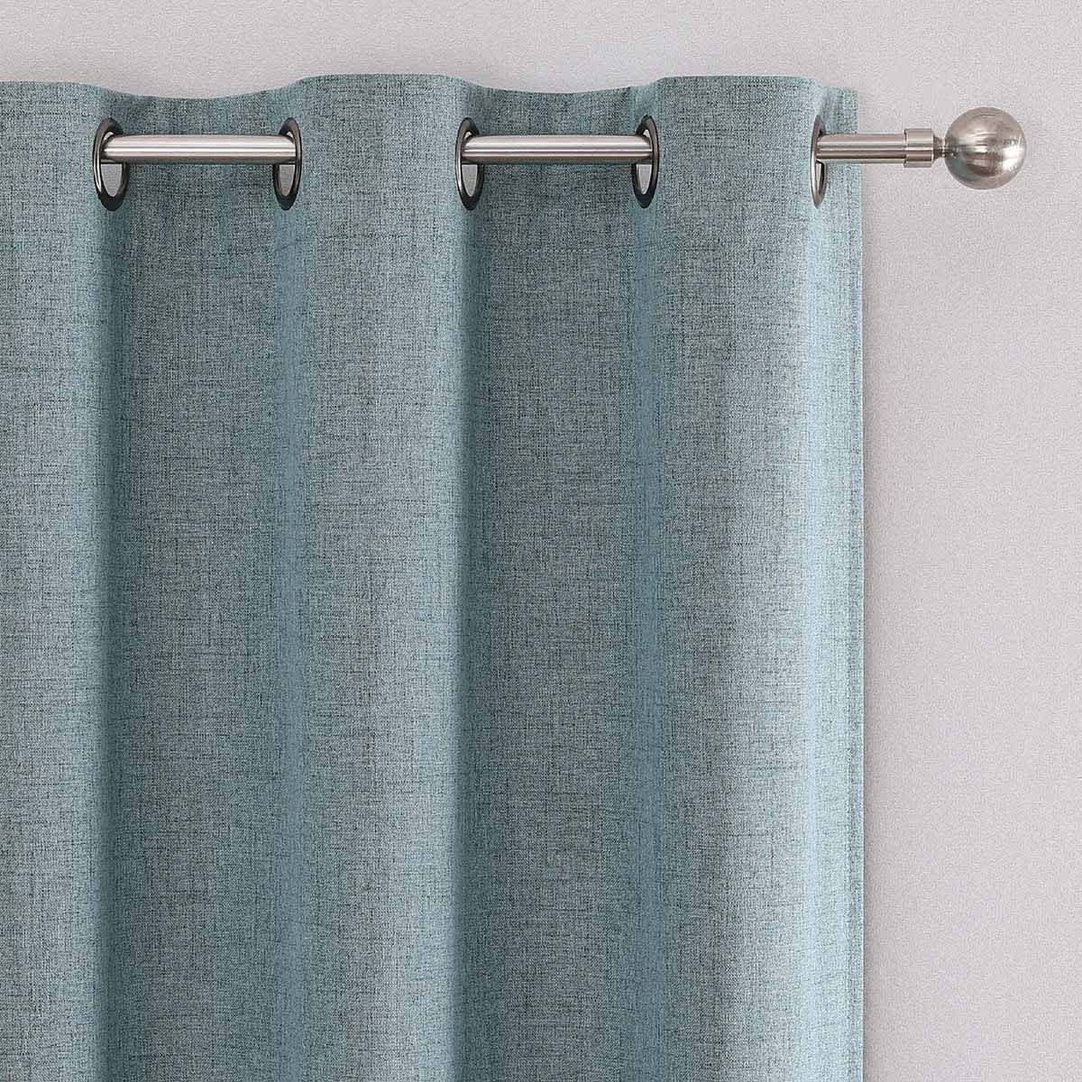 2-Pack Blue Magnetic Closure Blackout Curtain Panels, 84"