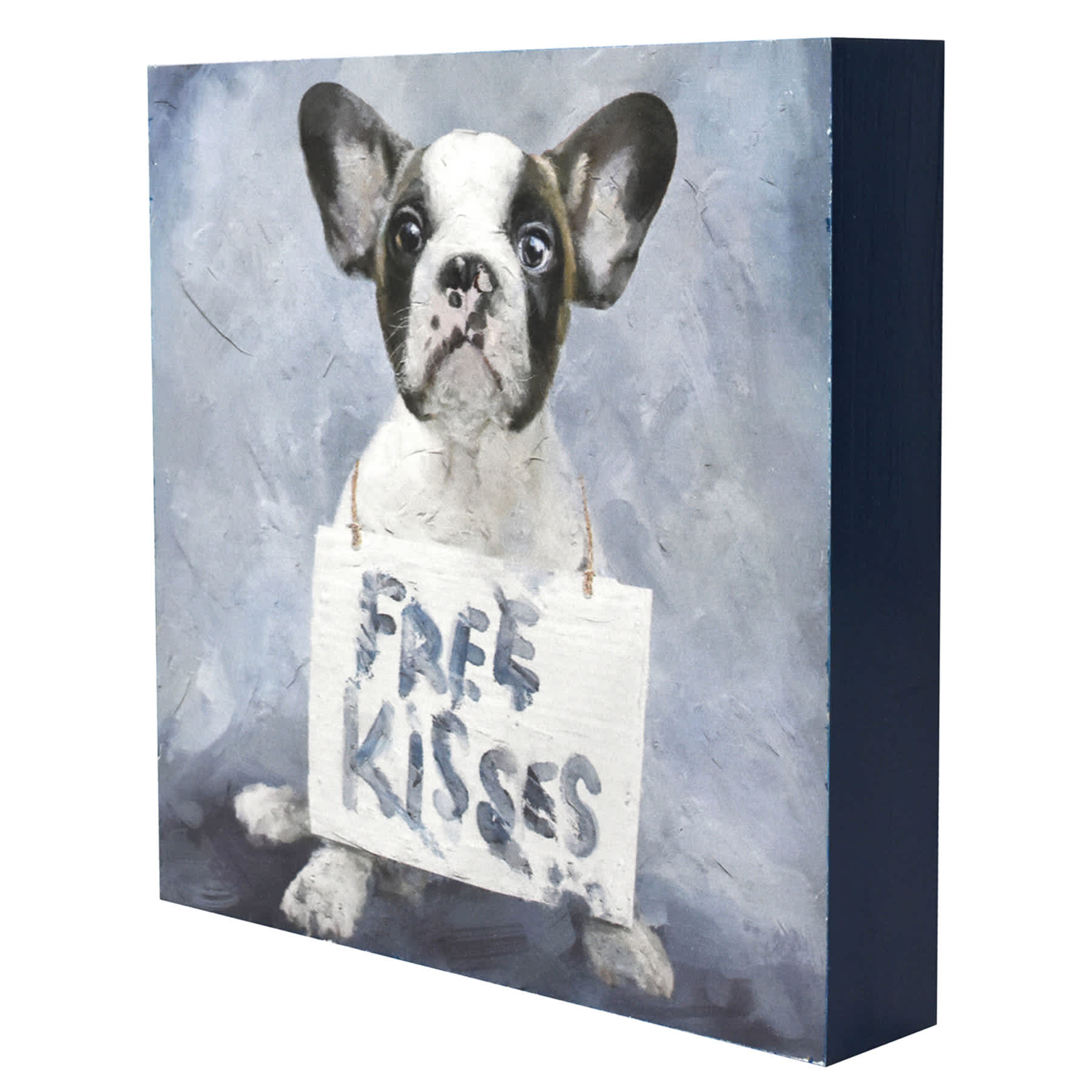Free Kisses Frenchie Art, 8"