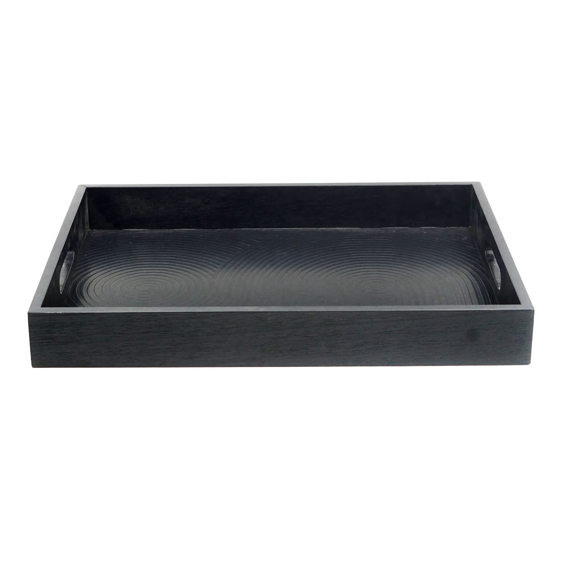 Laila Ali Dark Wood Tray, 12x16