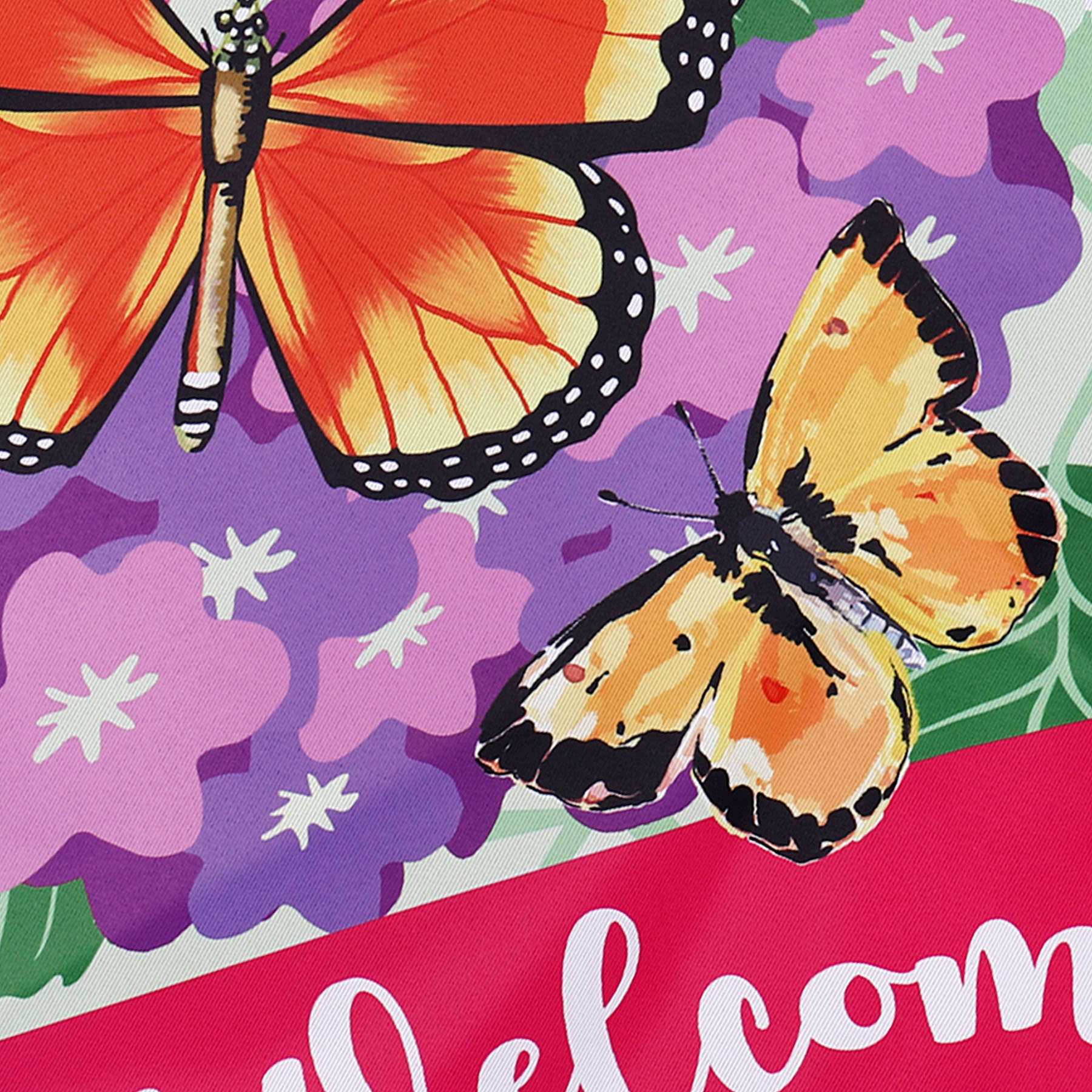 Welcome Butterfly Garden Flag, 18"